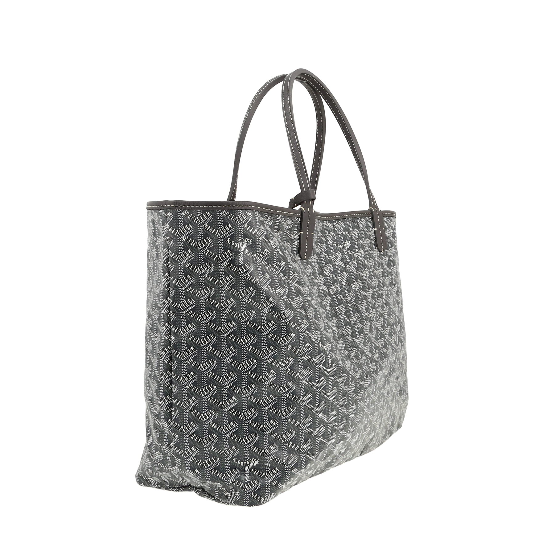 Bolso Cabás Goyard  Saint-Louis en tela Goyardine gris y cuero gris