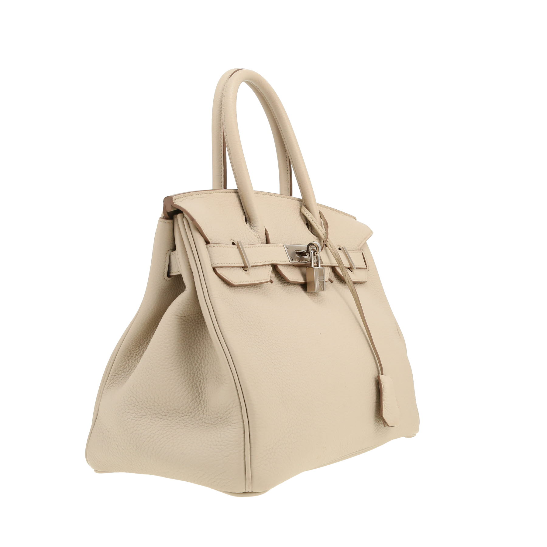Sac à main Hermès  Birkin 30 cm en cuir togo gris