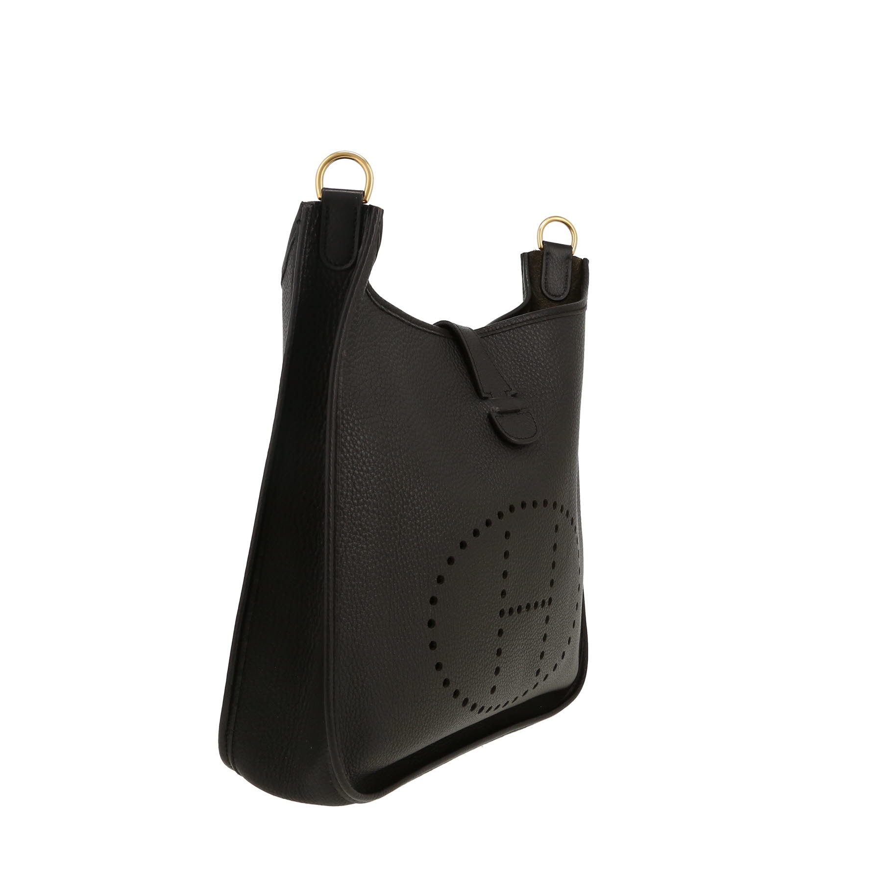 Hermès  Evelyne shoulder bag  in black togo leather