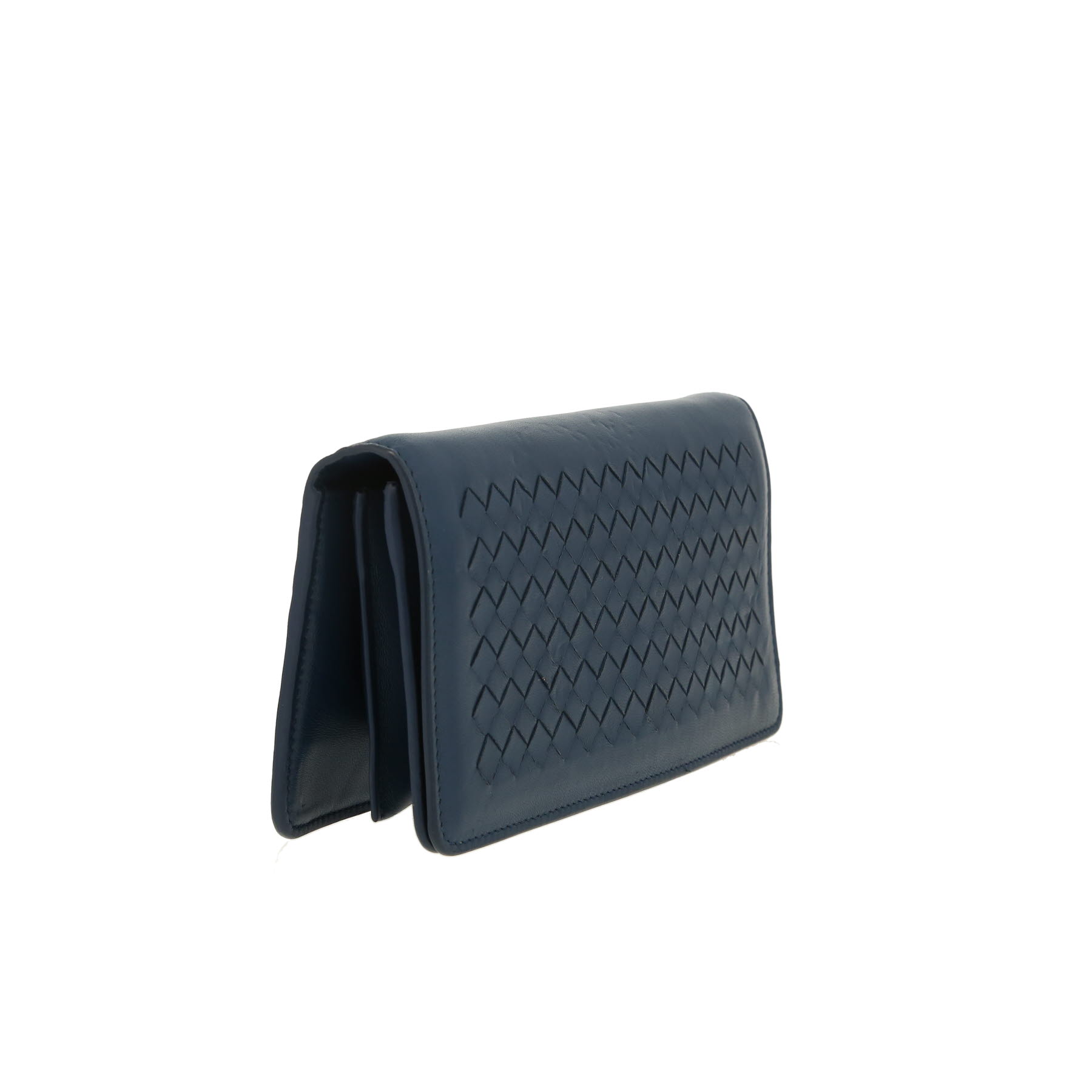 Sac bandoulière Bottega Veneta   en cuir intrecciato bleu