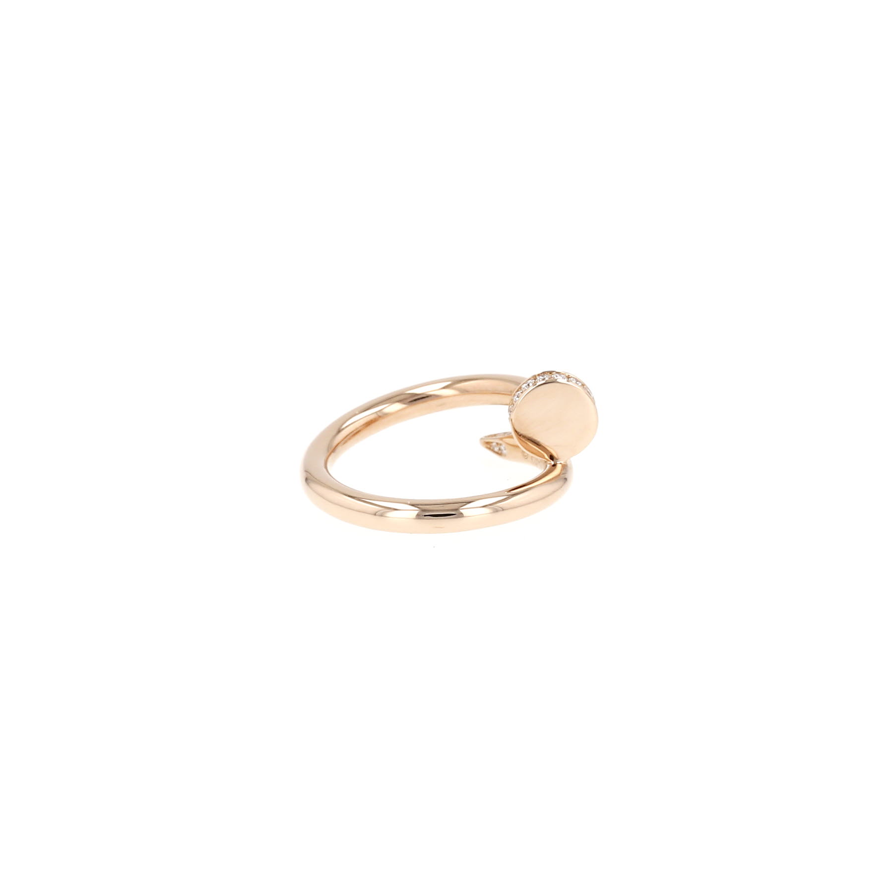 Sortija Cartier Juste un clou de oro rosa y diamantes