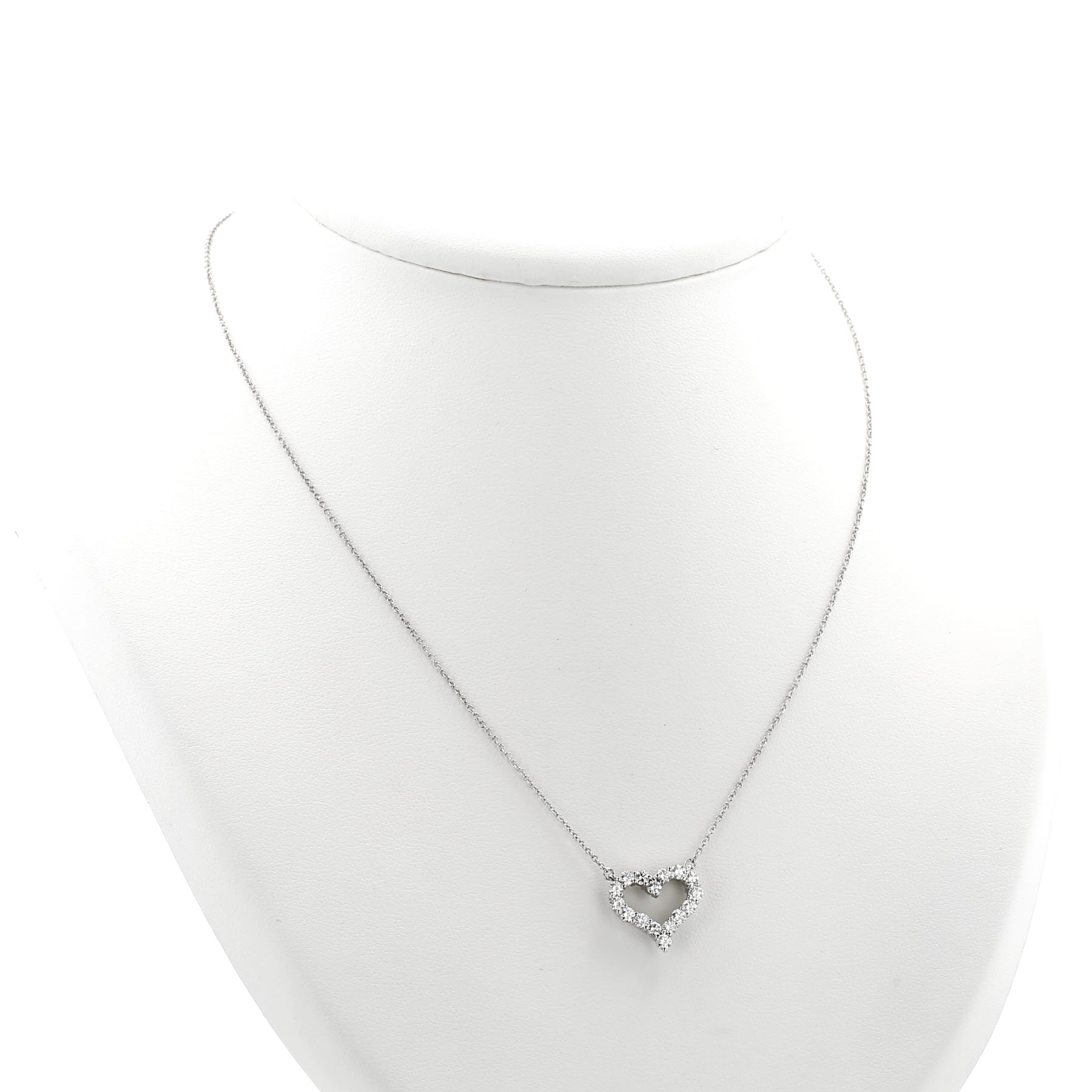 Tiffany 
Co Hearts necklace in platinium and diamonds