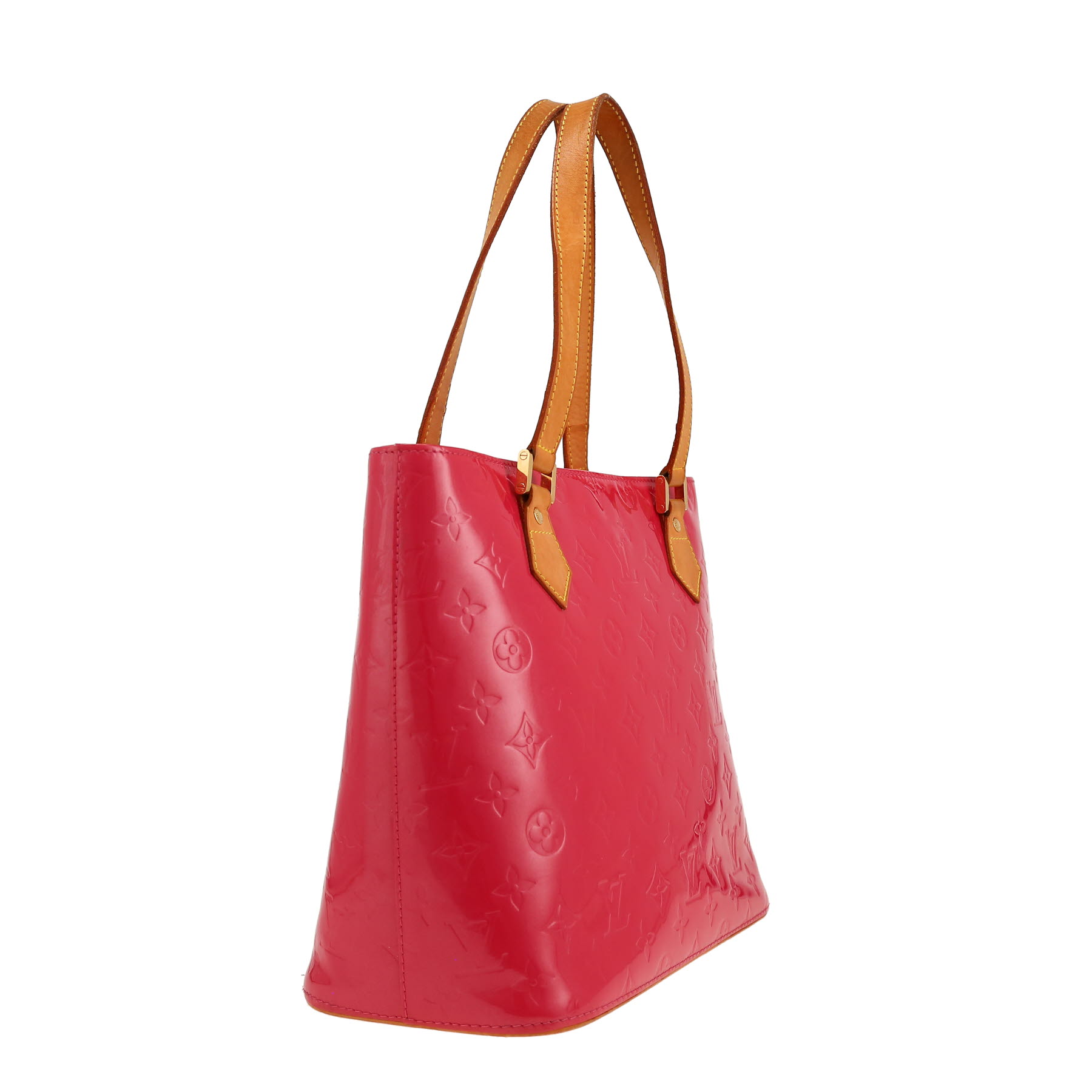 Louis Vuitton  Houston shopping bag  in pink monogram patent leather  and natural leather