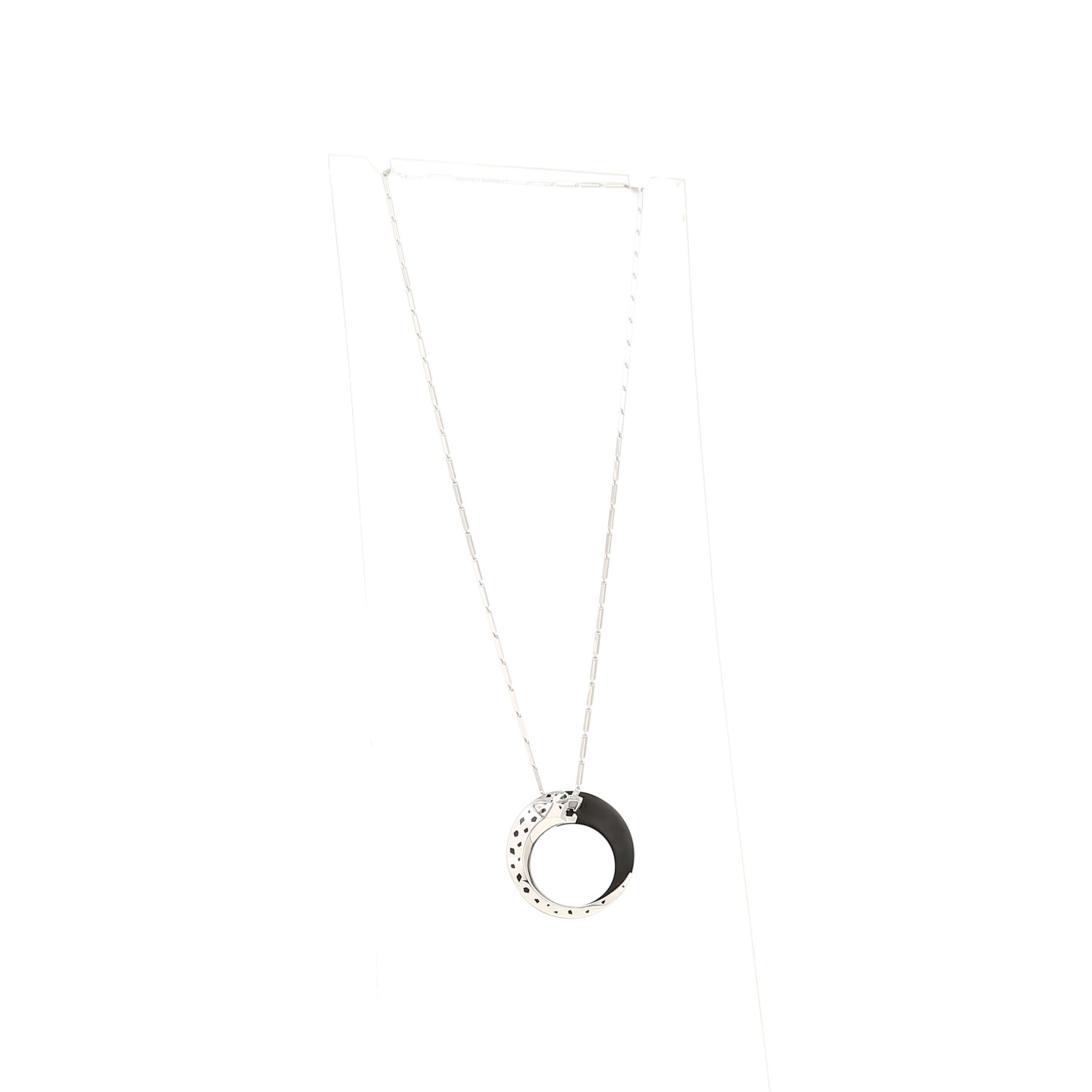Cartier Panthère long necklace in white gold, onyx and emerald
