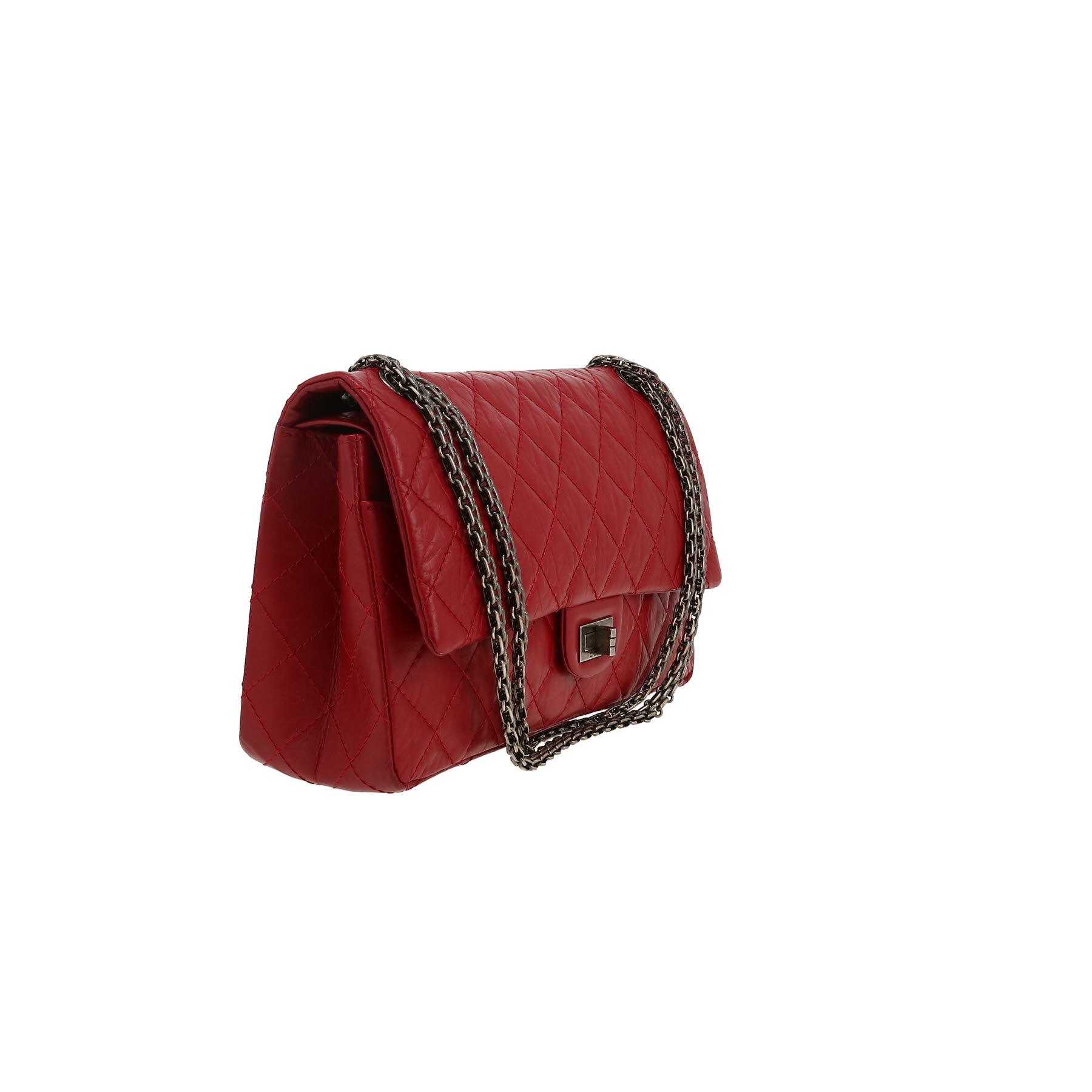 Sac bandoulière Chanel  2.55 en cuir matelassé rouge