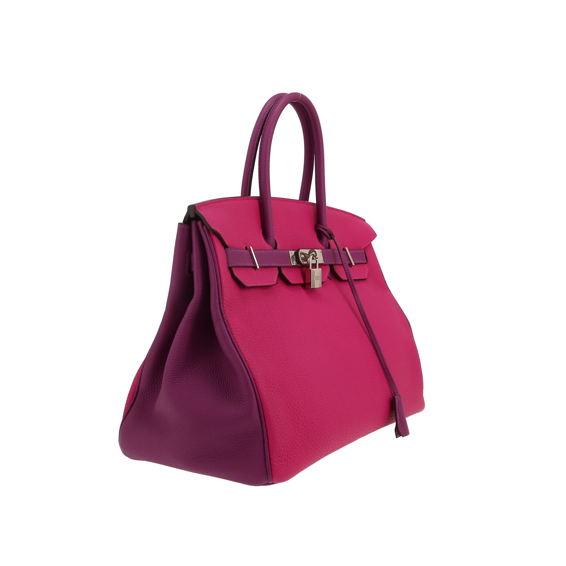 Sac à main Hermès  Birkin 35 cm en cuir togo violet Anemone et cuir violet