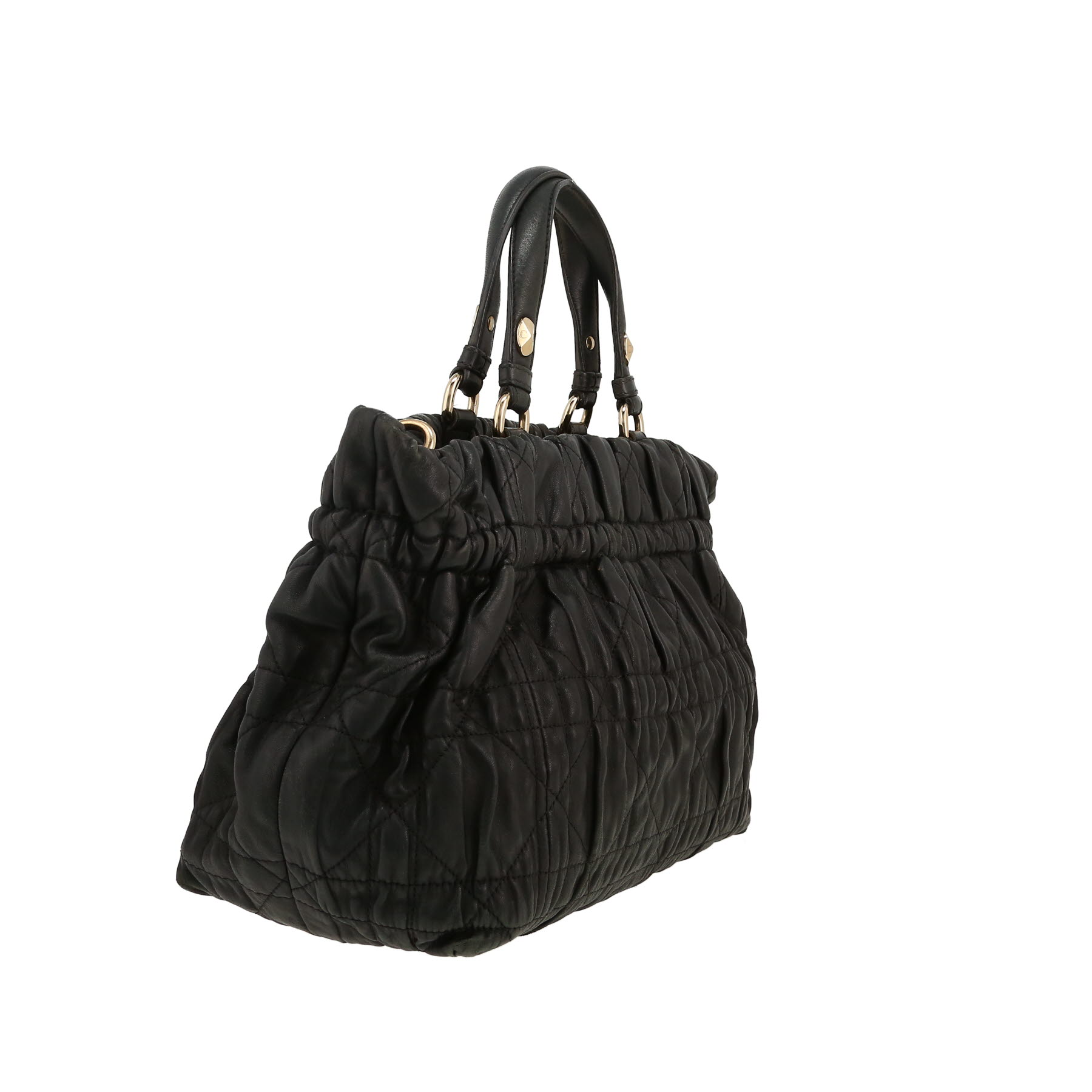 Dior   handbag  in black leather