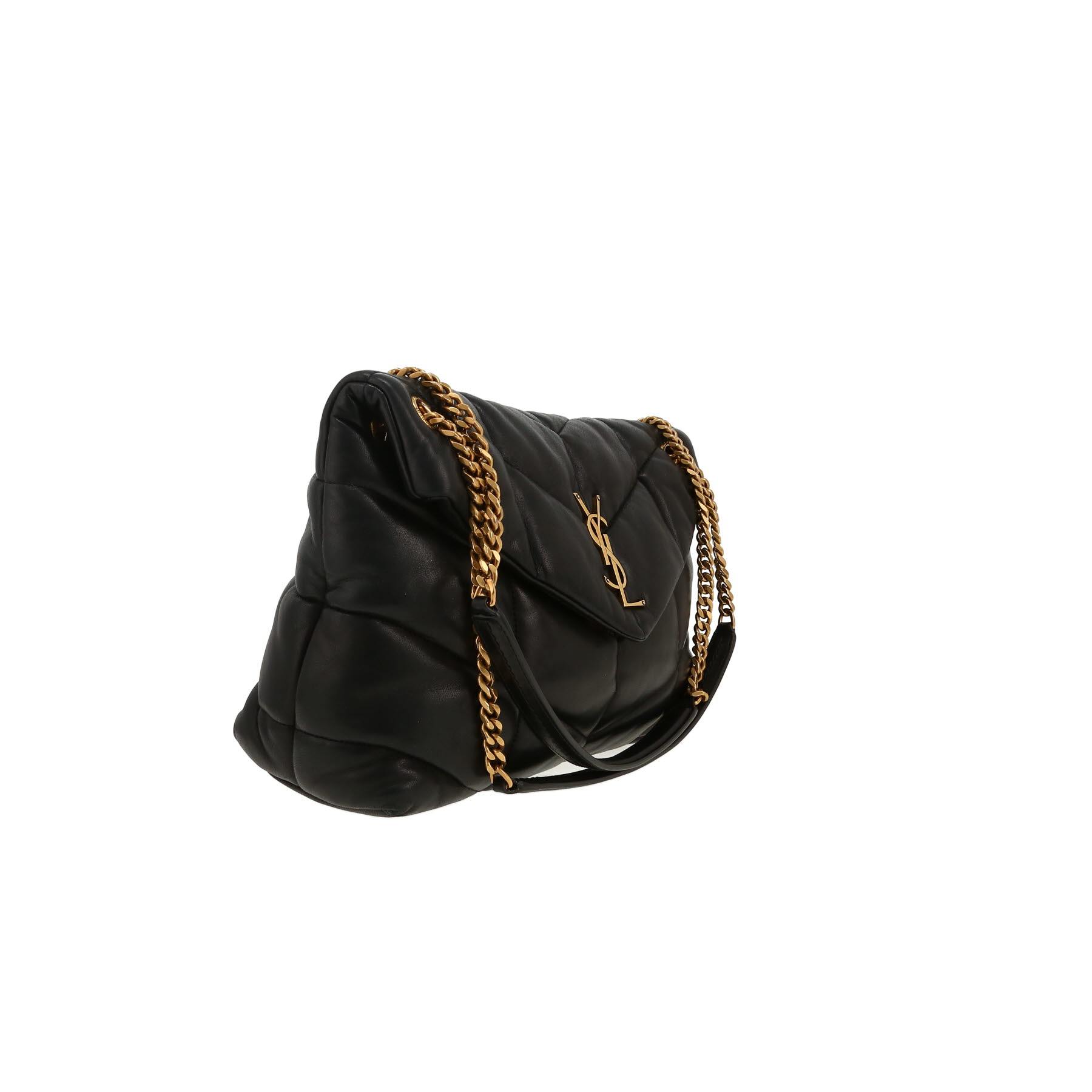 Bolso bandolera Saint Laurent  Puffer en cuero acolchado negro