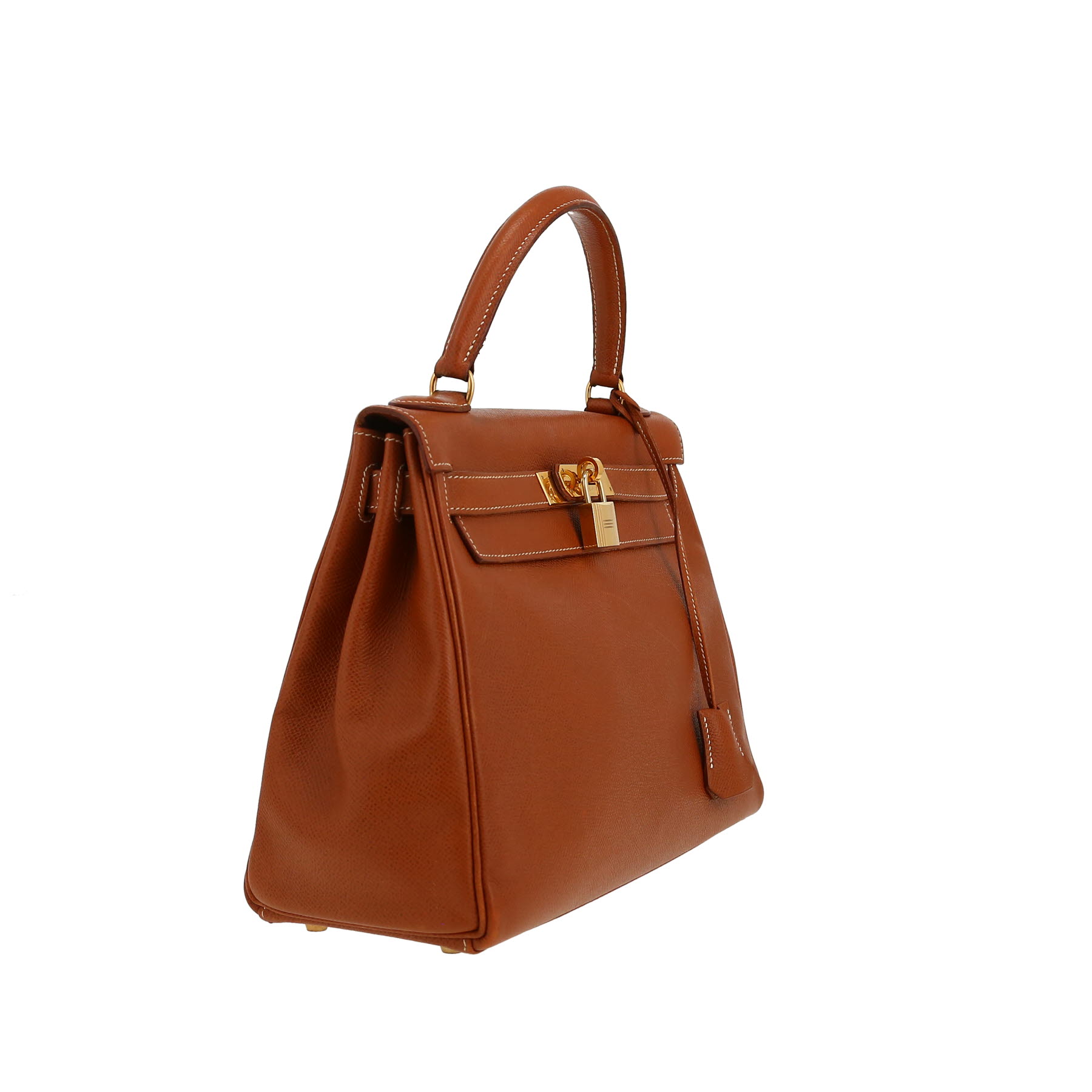 Hermès  Kelly 28 cm handbag  in gold Courchevel leather