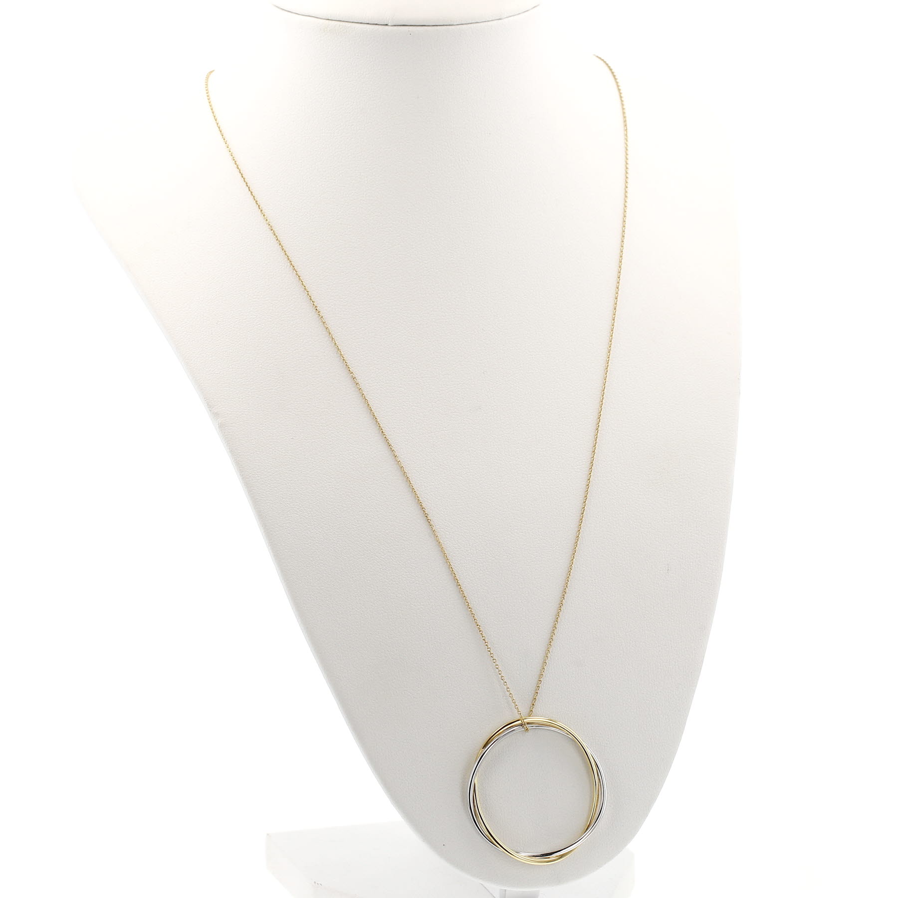 Collana Poiray Tresse in oro giallo e oro bianco