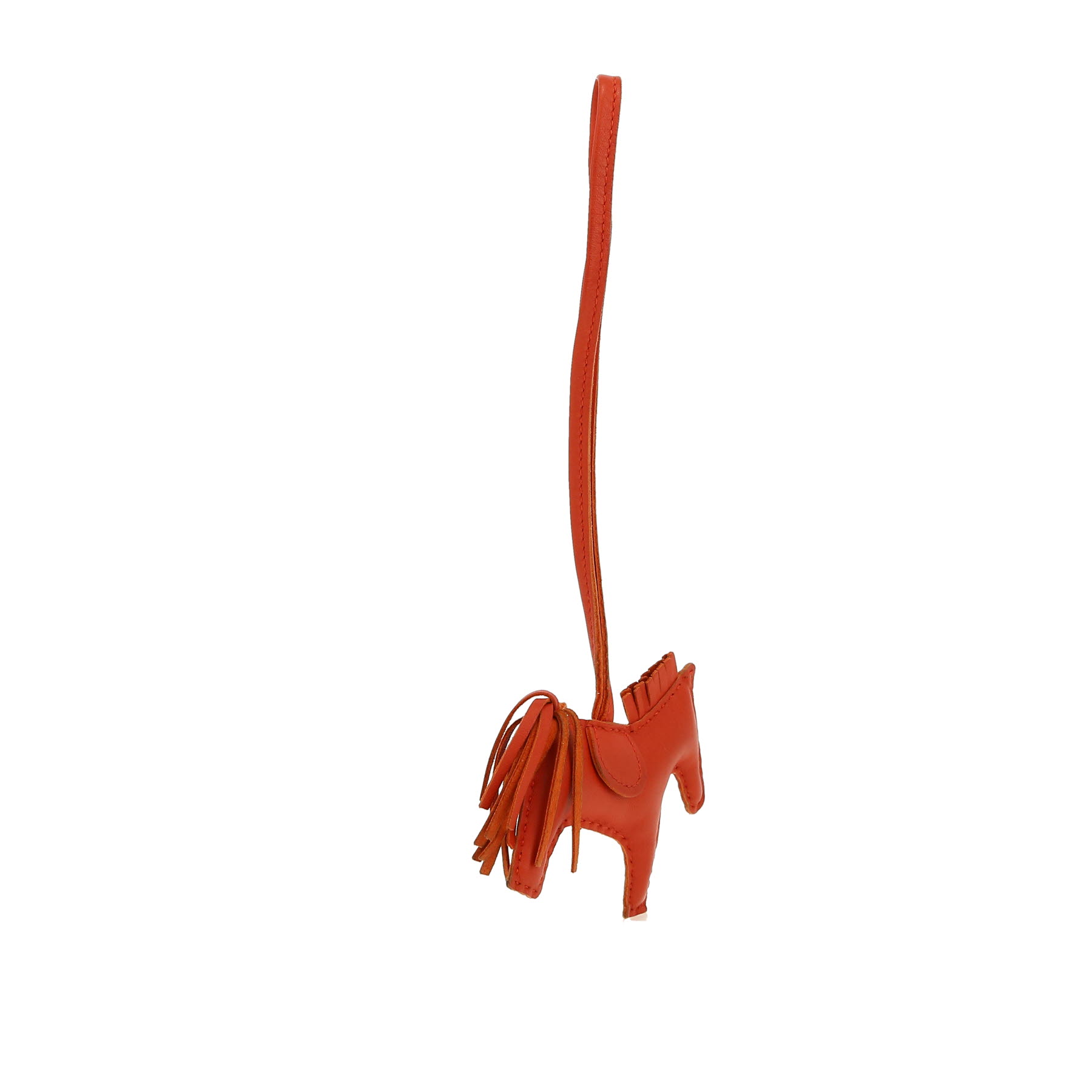 Hermès  Rodeo bag accessory  in orange Terre Battue Swift leather