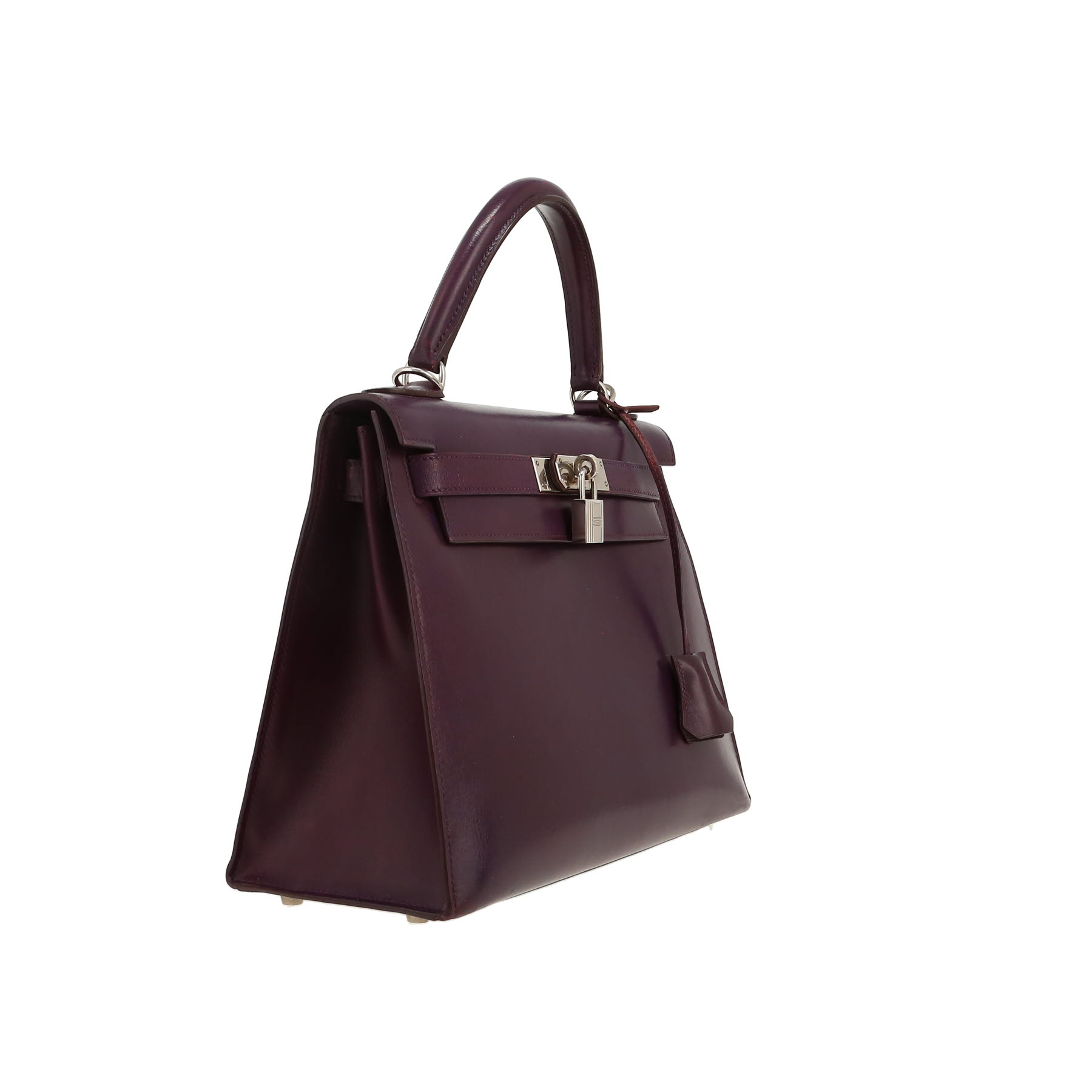 Hermès  Kelly 28 cm handbag  in purple Raisin box leather