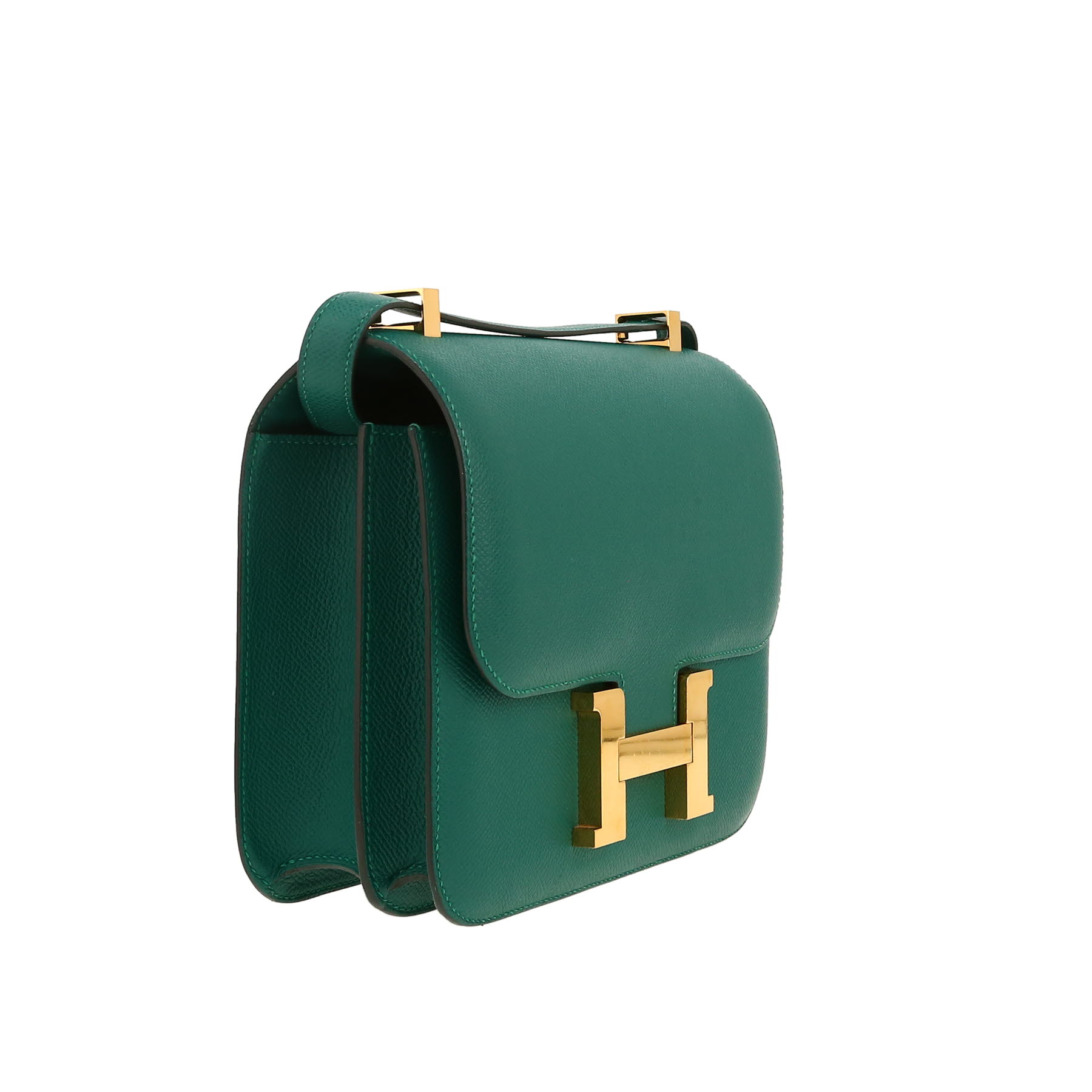 Hermès  Constance handbag  in malachite green epsom leather