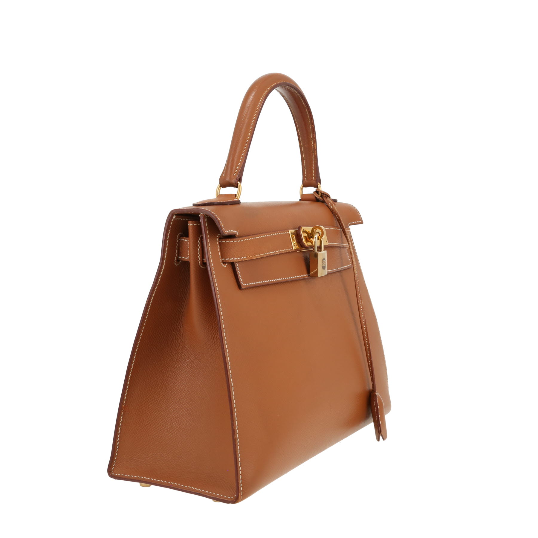 Borsa Hermès  Kelly 28 cm in pelle Courchevel gold
