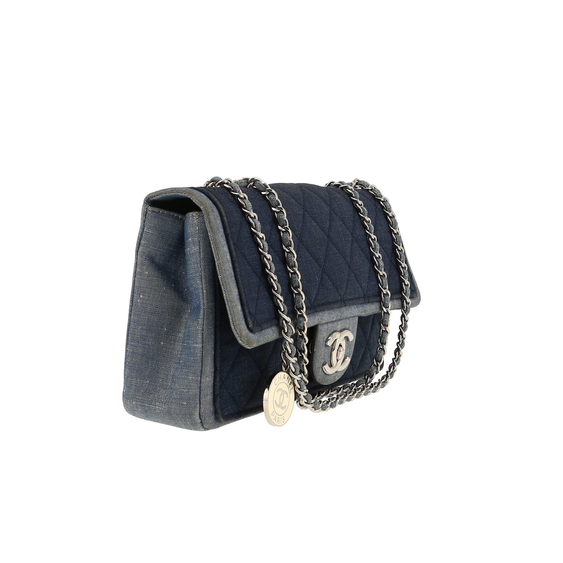 Borsa Chanel  Timeless in tela denim blu