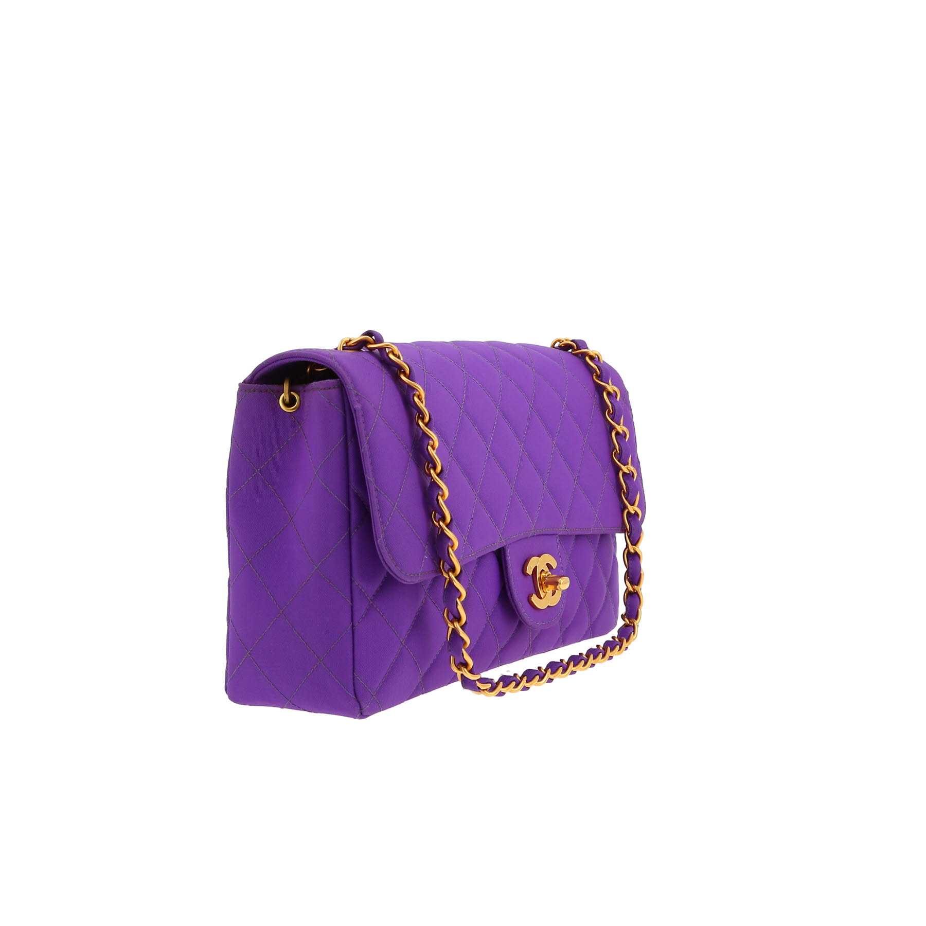 Chanel  Timeless handbag  in purple canvas