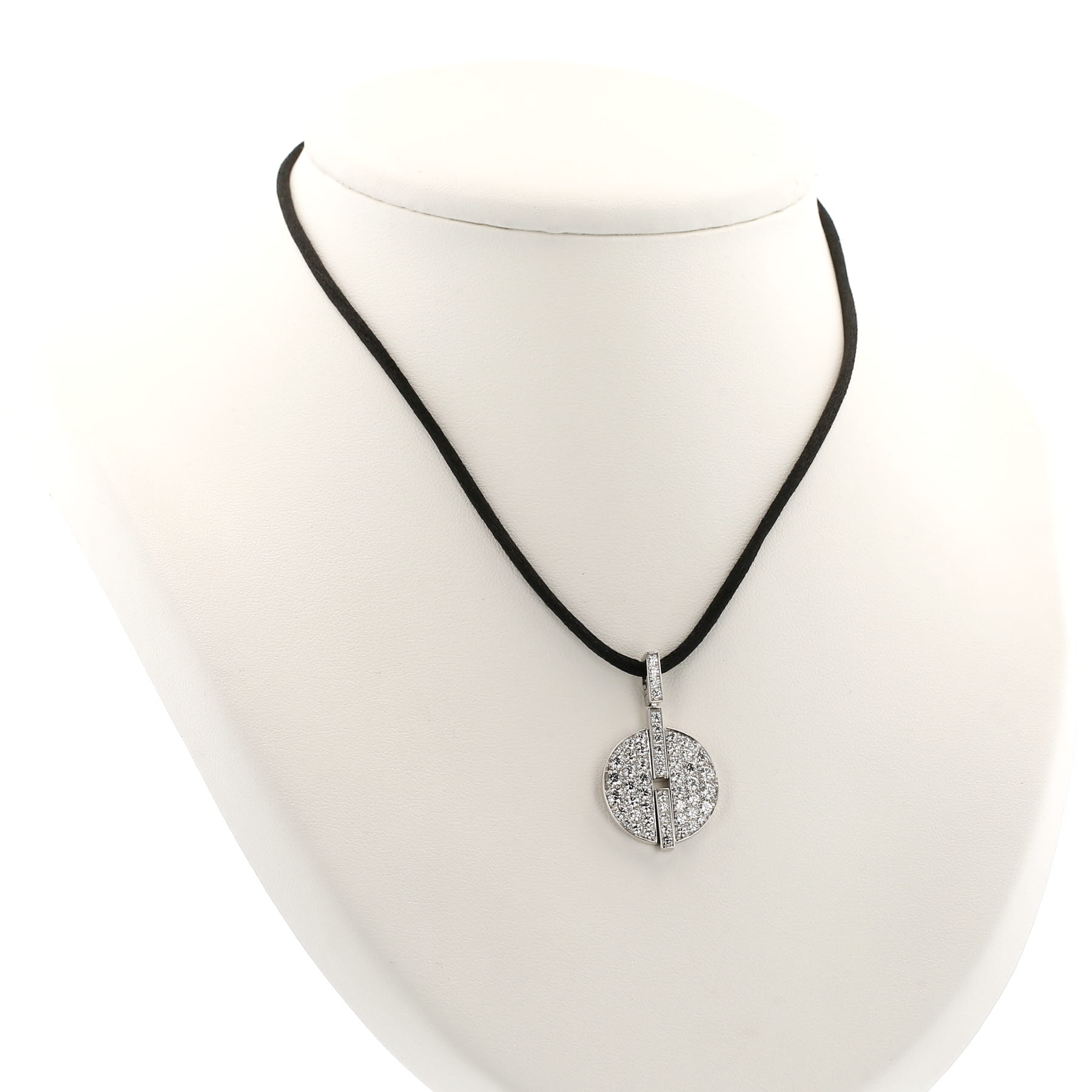 Pendentif Cartier Himalia grand modèle en or blanc et diamants