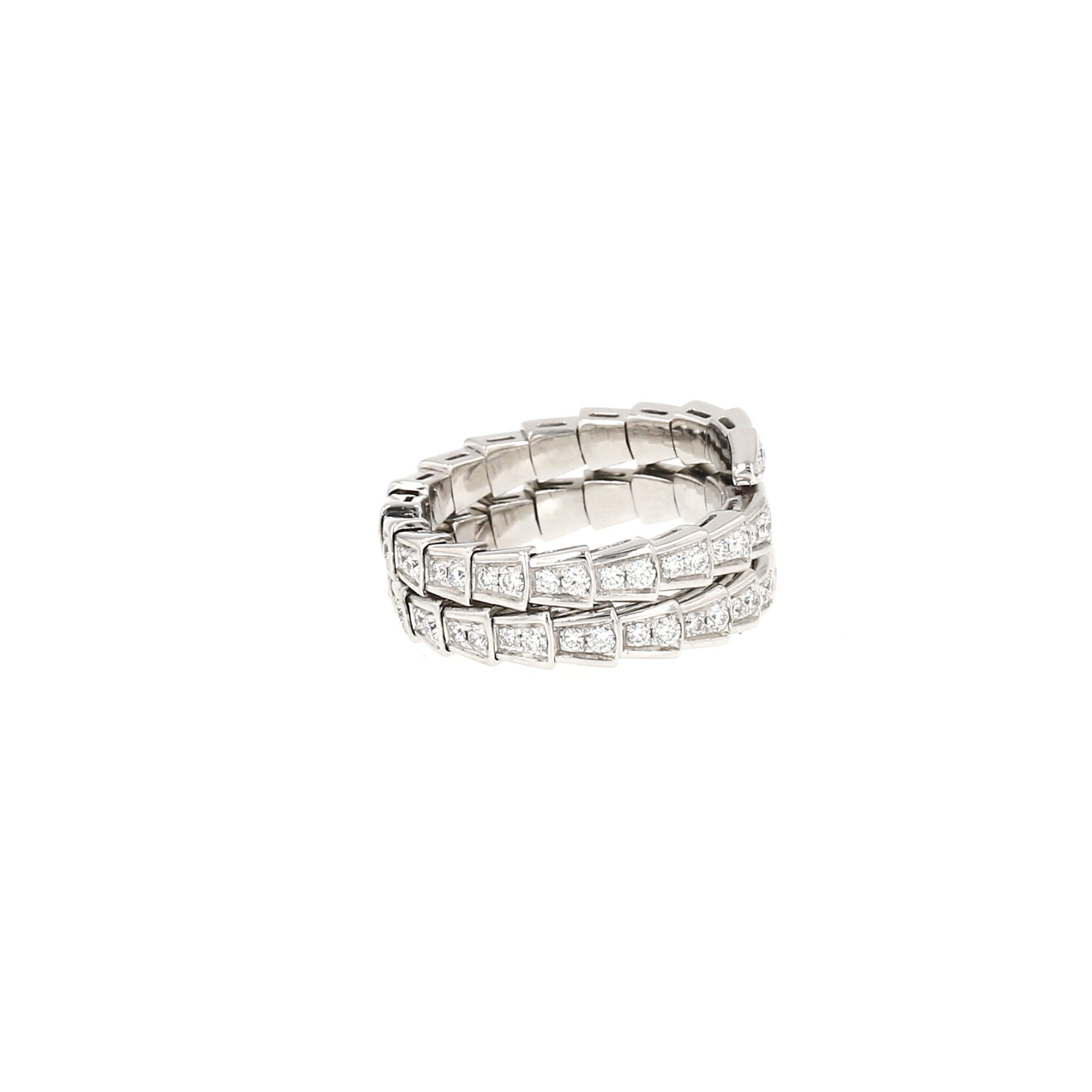 Bulgari Serpenti Viper ring in white gold and diamonds