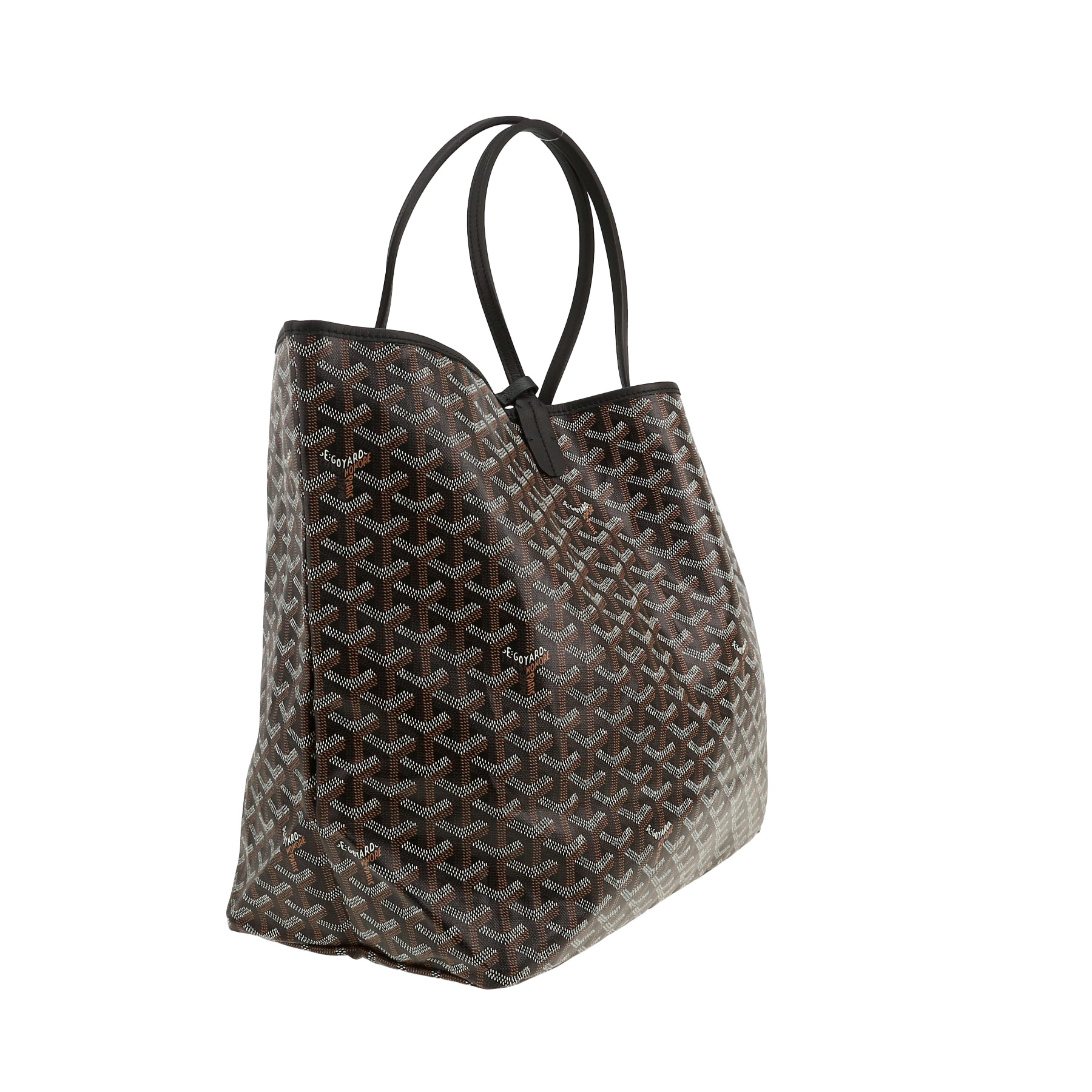 Goyard  Saint-Louis shopping bag  in black Goyard canvas  and black leather