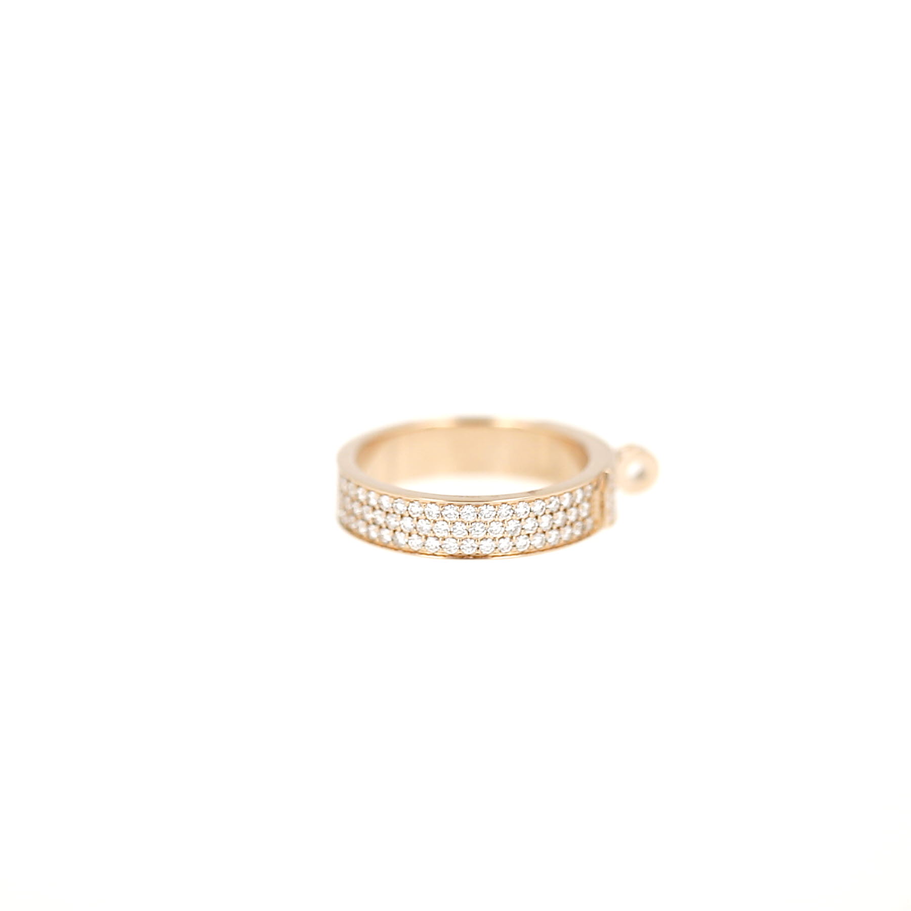 Anello Hermès Kelly in oro rosa e diamanti