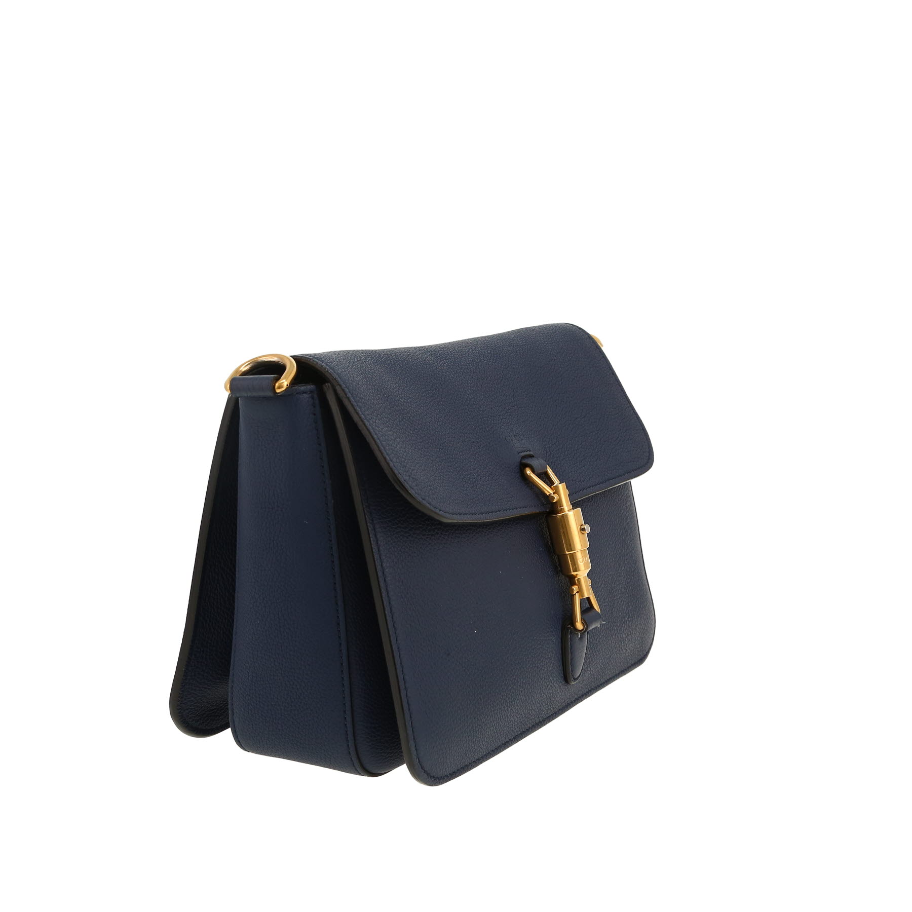 Gucci  Jackie Soft shoulder bag  in blue grained leather