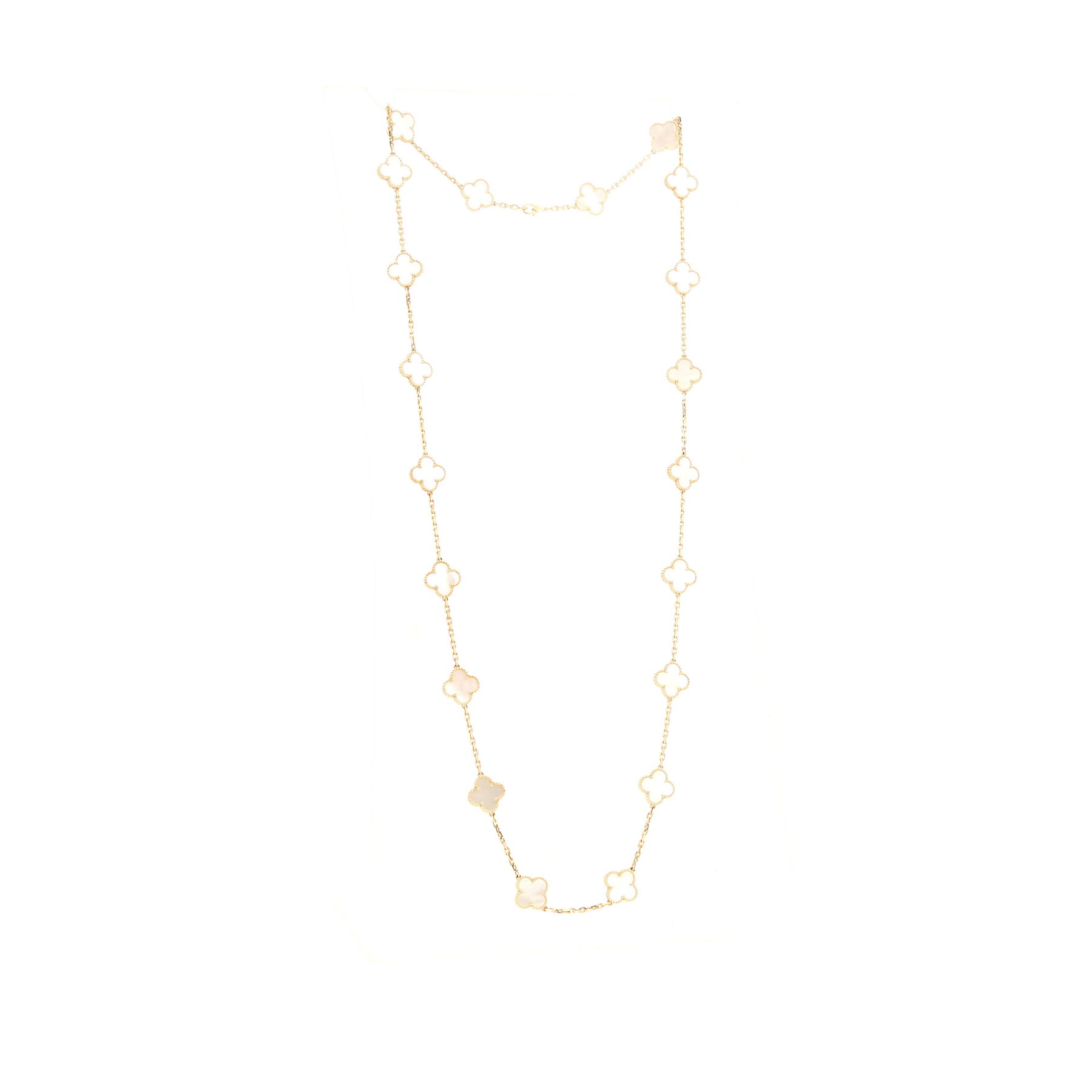Van Cleef & Arpels Vintage Alhambra long necklace in yellow gold and mother of pearl