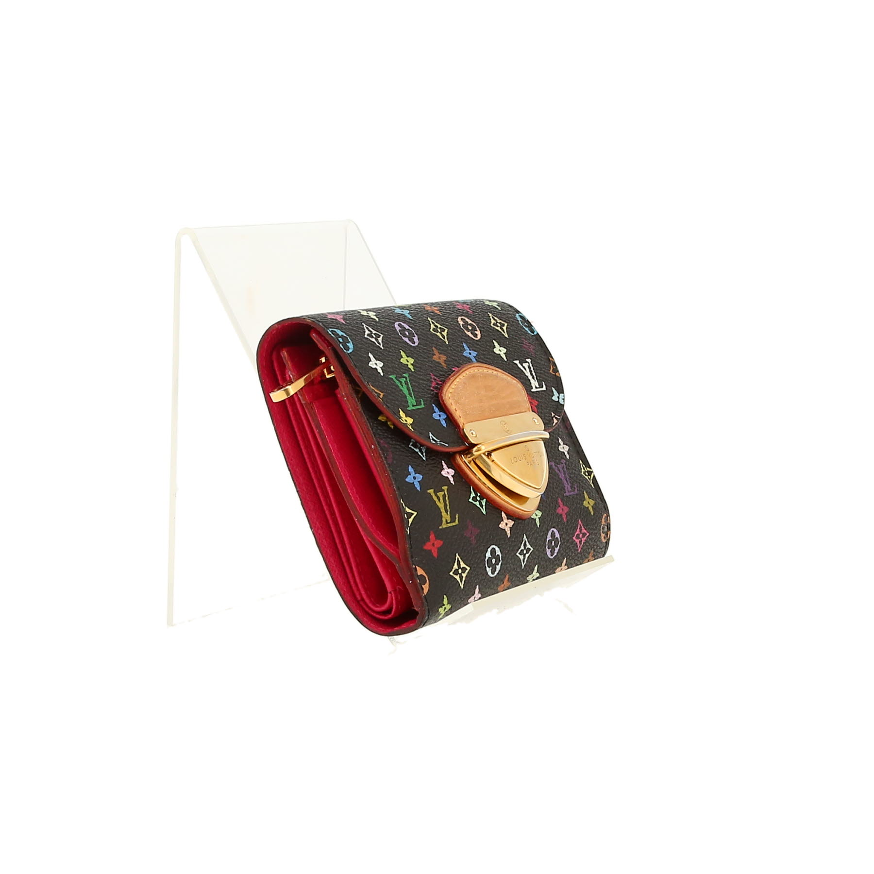 Portafogli Louis Vuitton   in tela monogram multicolore e nera e pelle naturale