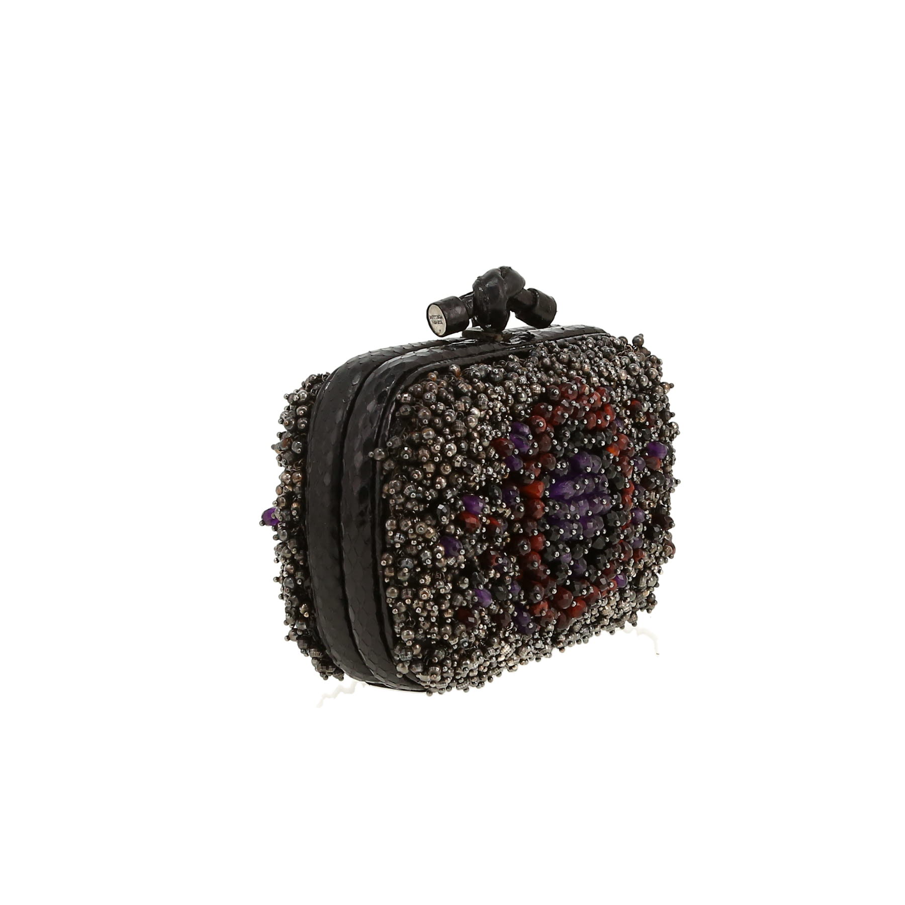 Pochette Bottega Veneta  Knot in pitone nero