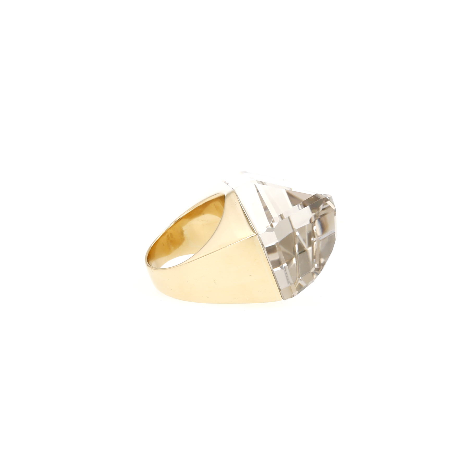 H. Stern Temptation Rock ring in yellow gold and rock crystal