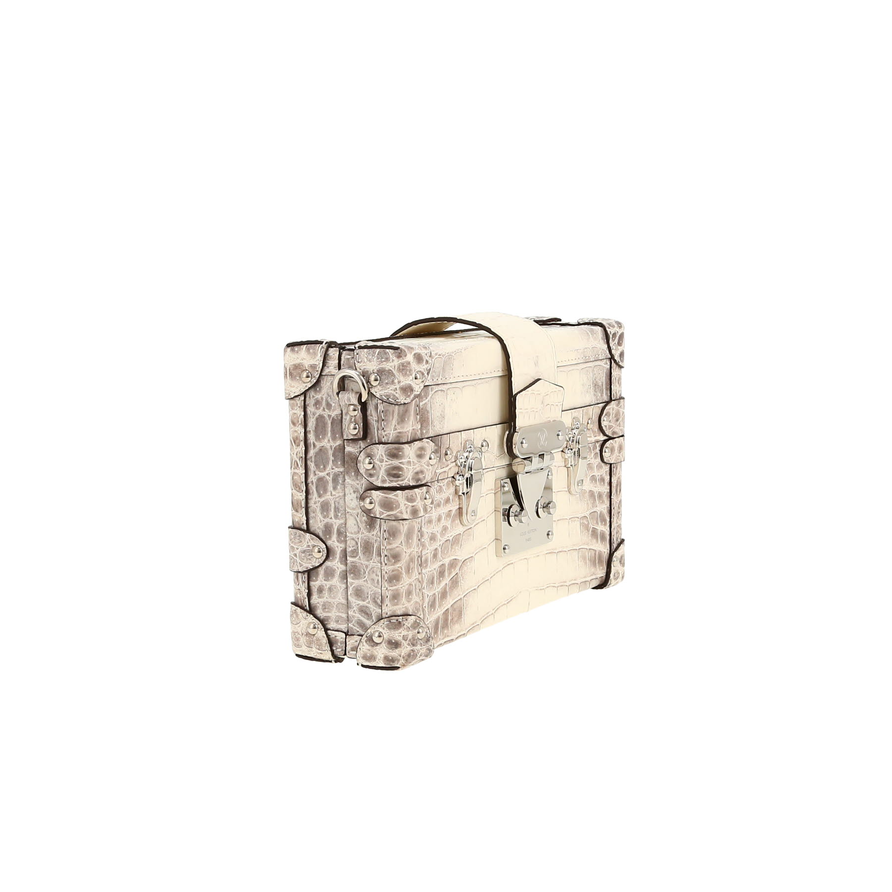 Malle Louis Vuitton  Petite Malle  Himalaya en crocodile niloticus blanc