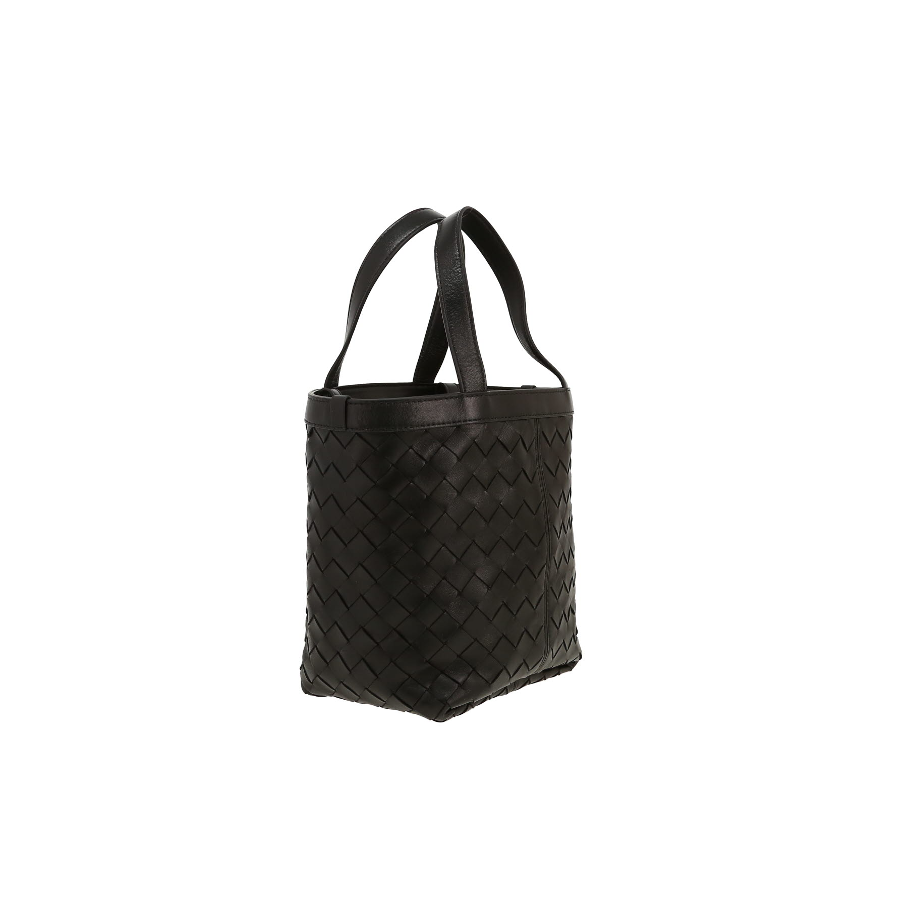 Bottega Veneta  Flip Flap handbag  in black intrecciato leather