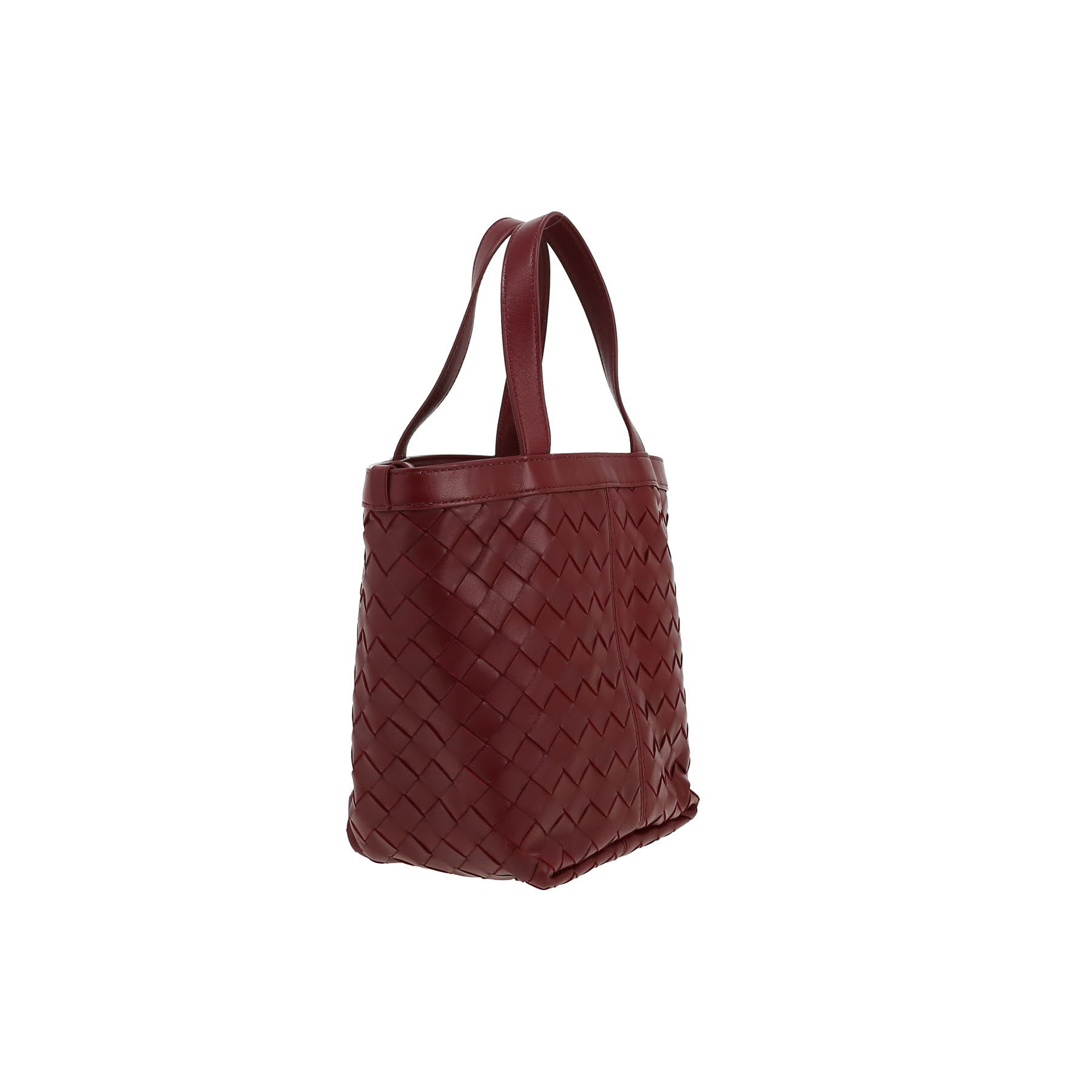 Bottega Veneta  Flip Flap handbag  in burgundy intrecciato leather