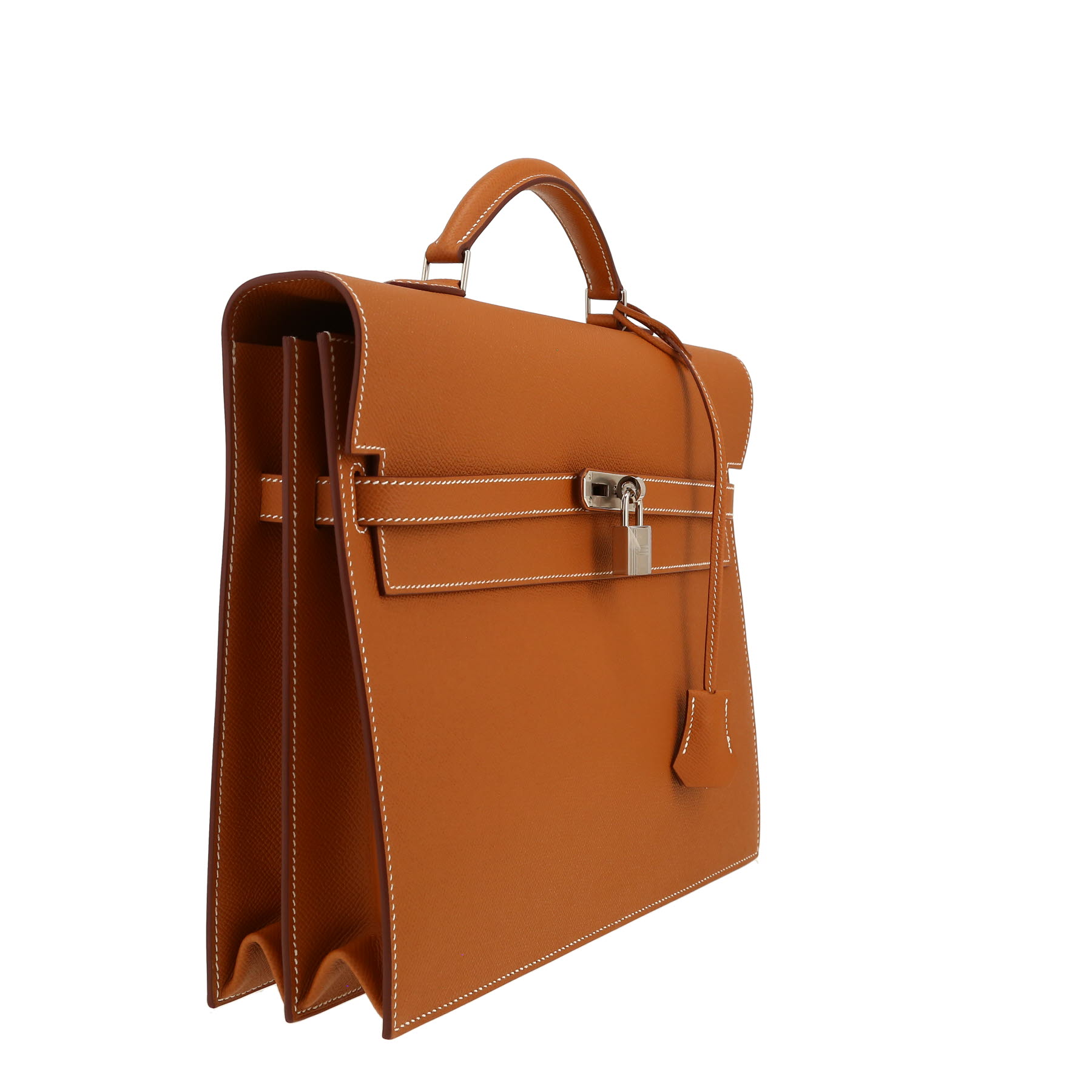 Hermès  Kelly Dépêches briefcase  in gold epsom leather