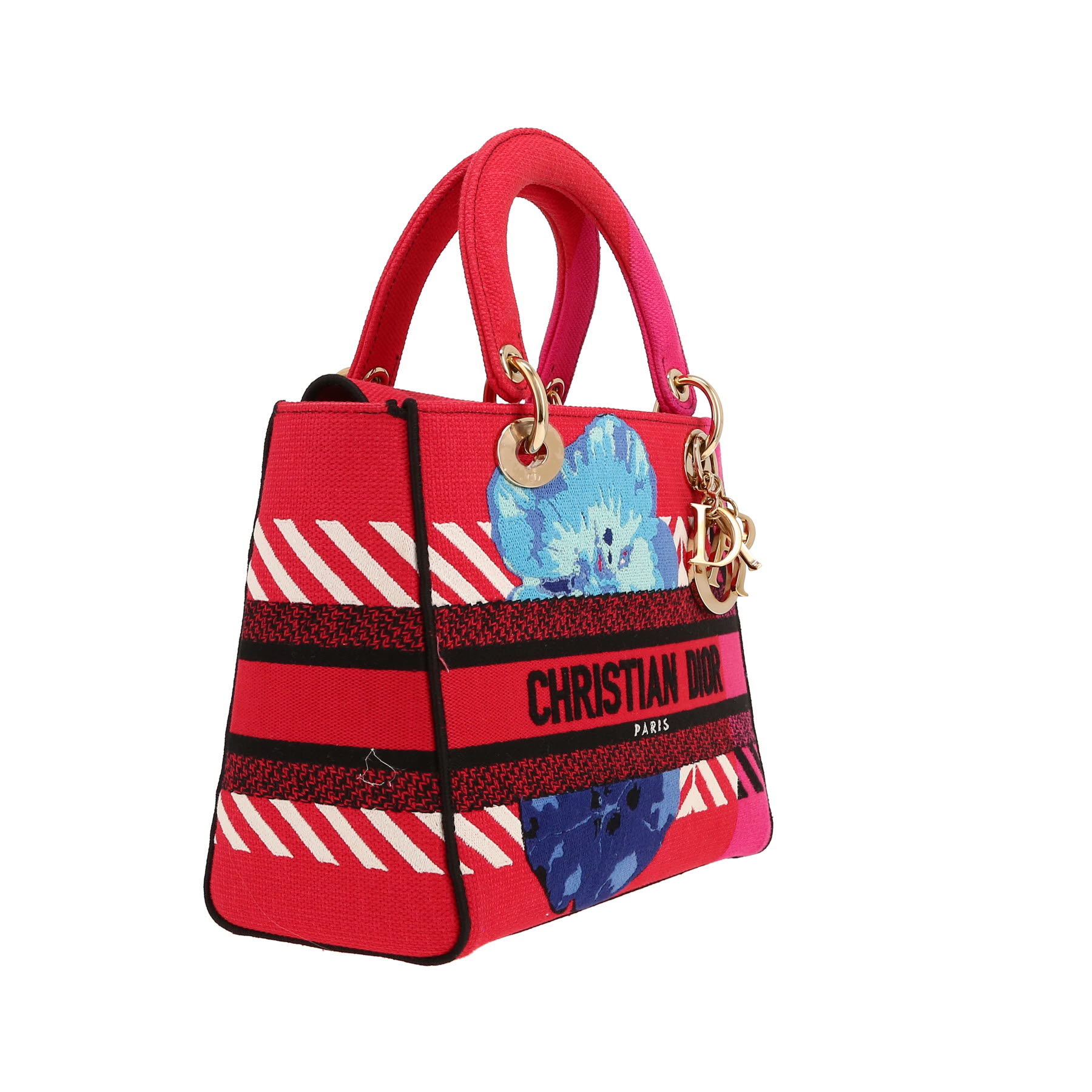 Dior  Lady D-Lite handbag  in pink canvas