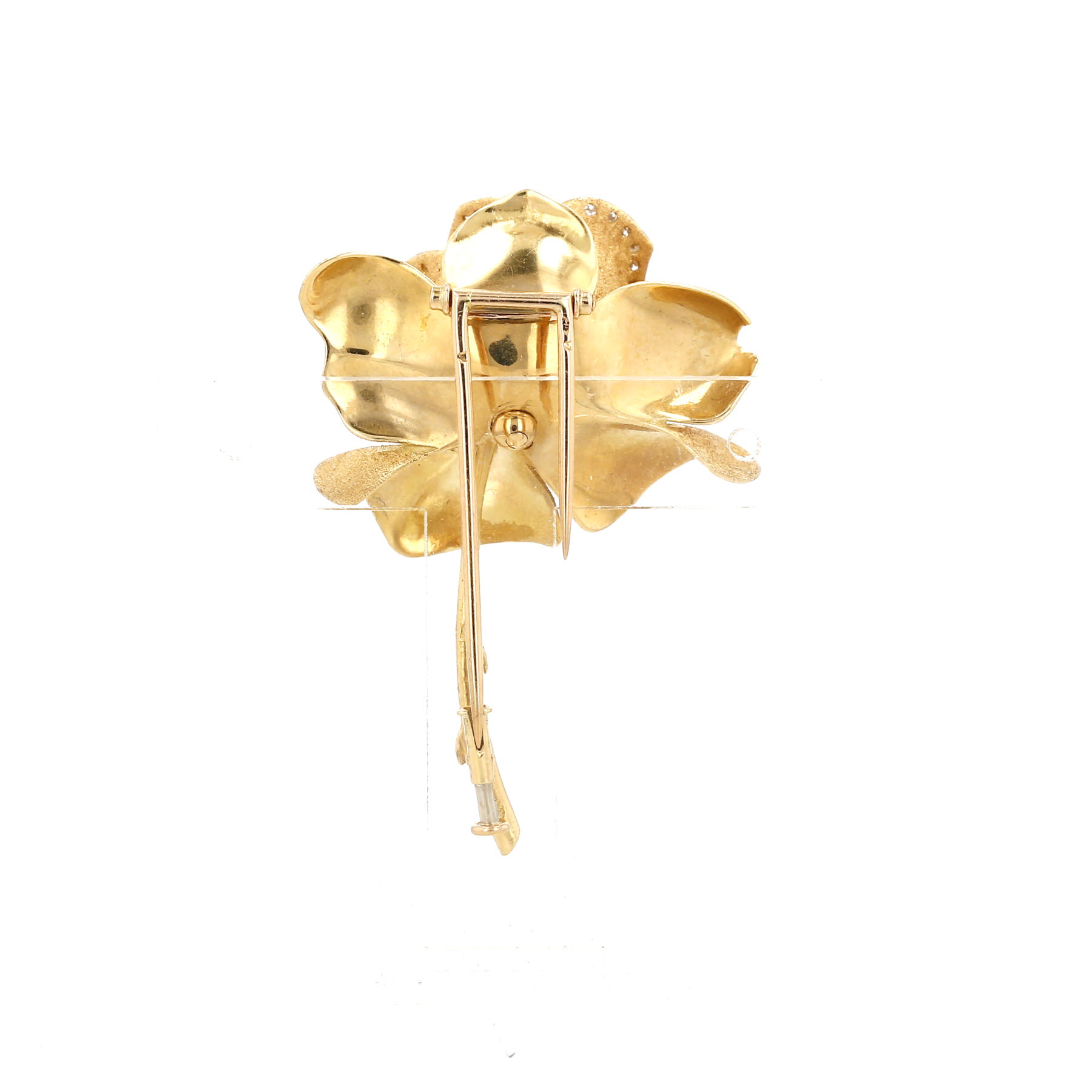 Mellerio   1950's brooch-pendant in yellow gold and diamonds