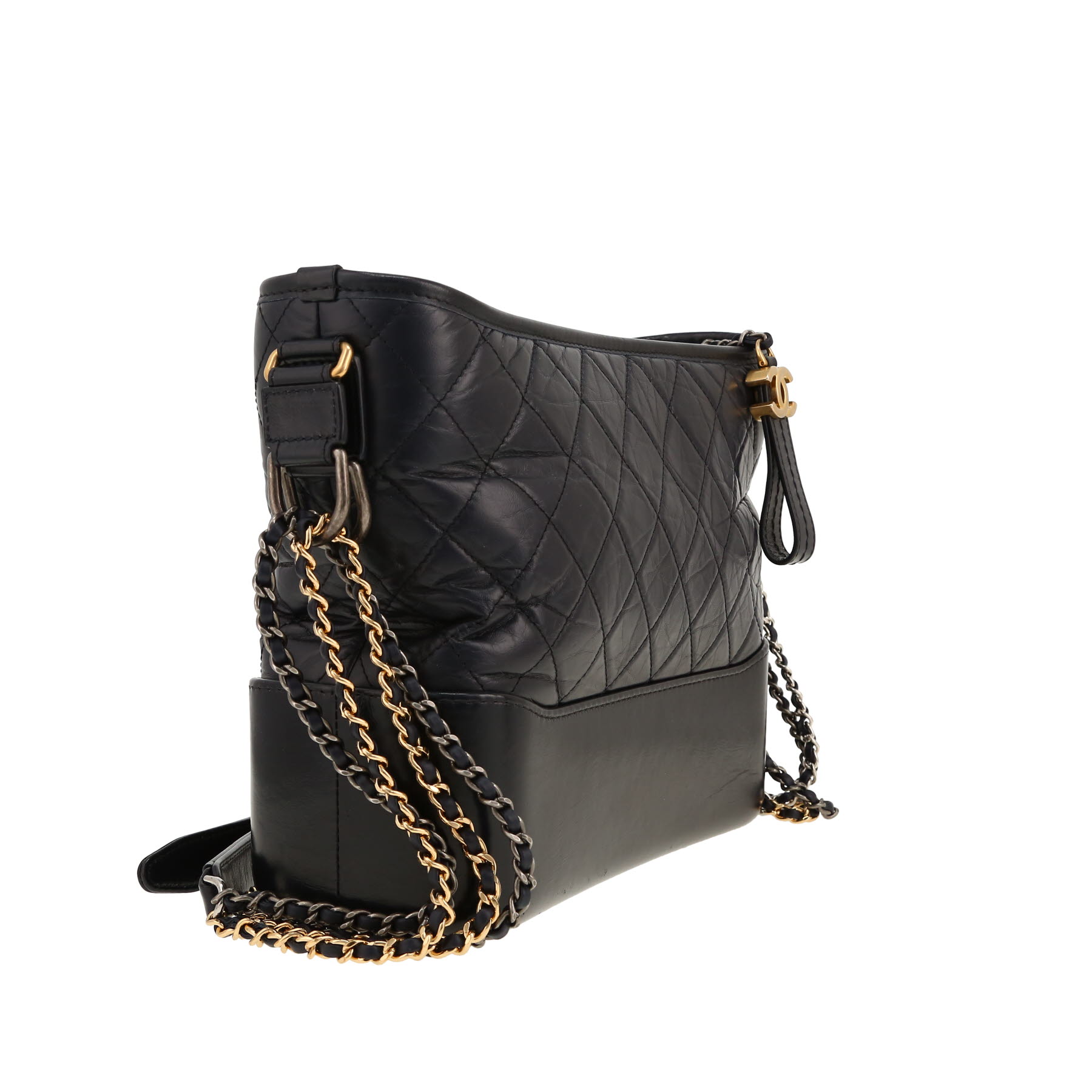 Chanel  Gabrielle  medium model  shoulder bag  in blue quilted leather