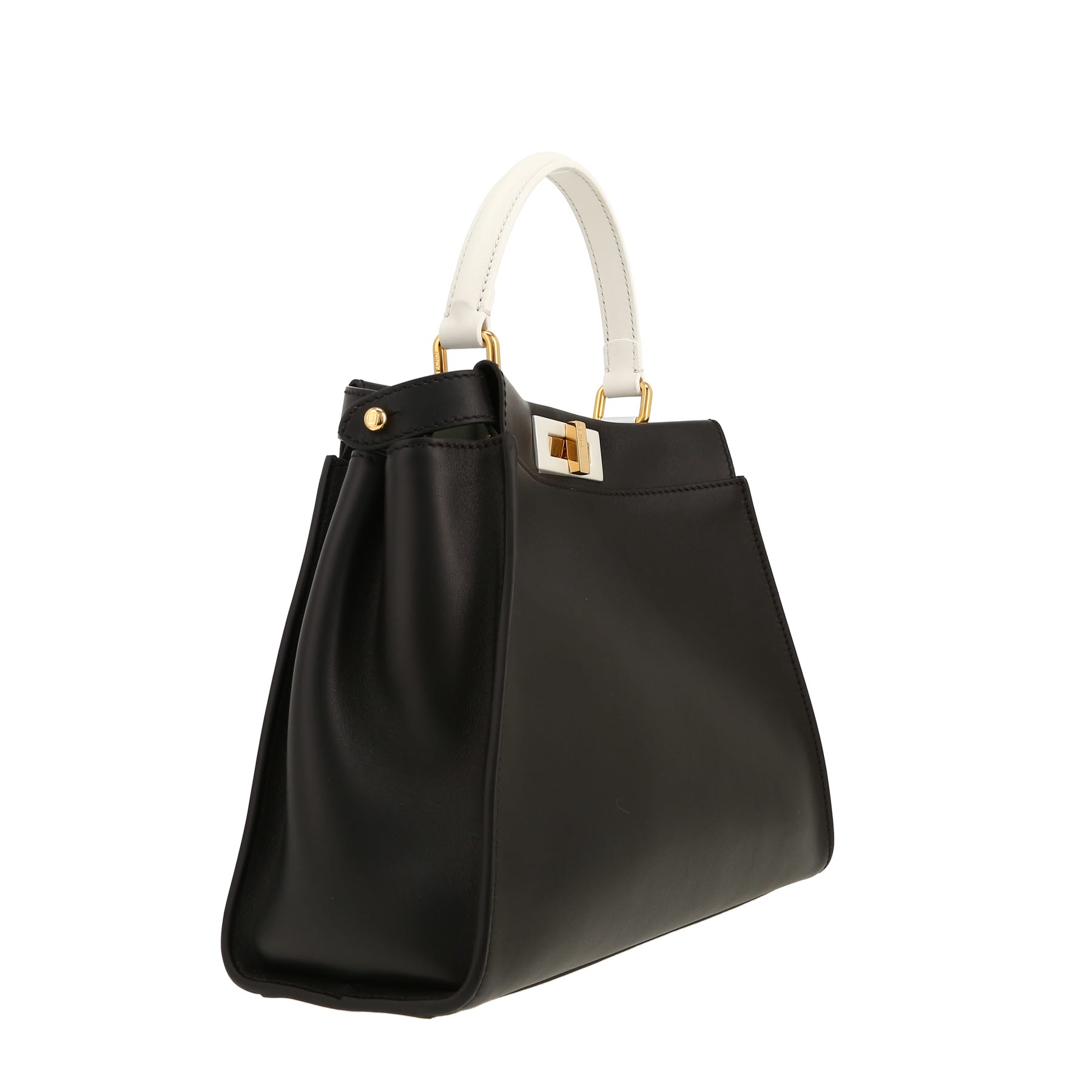 Borsa Fendi  Peekaboo ISeeU in pelle nera e bianca