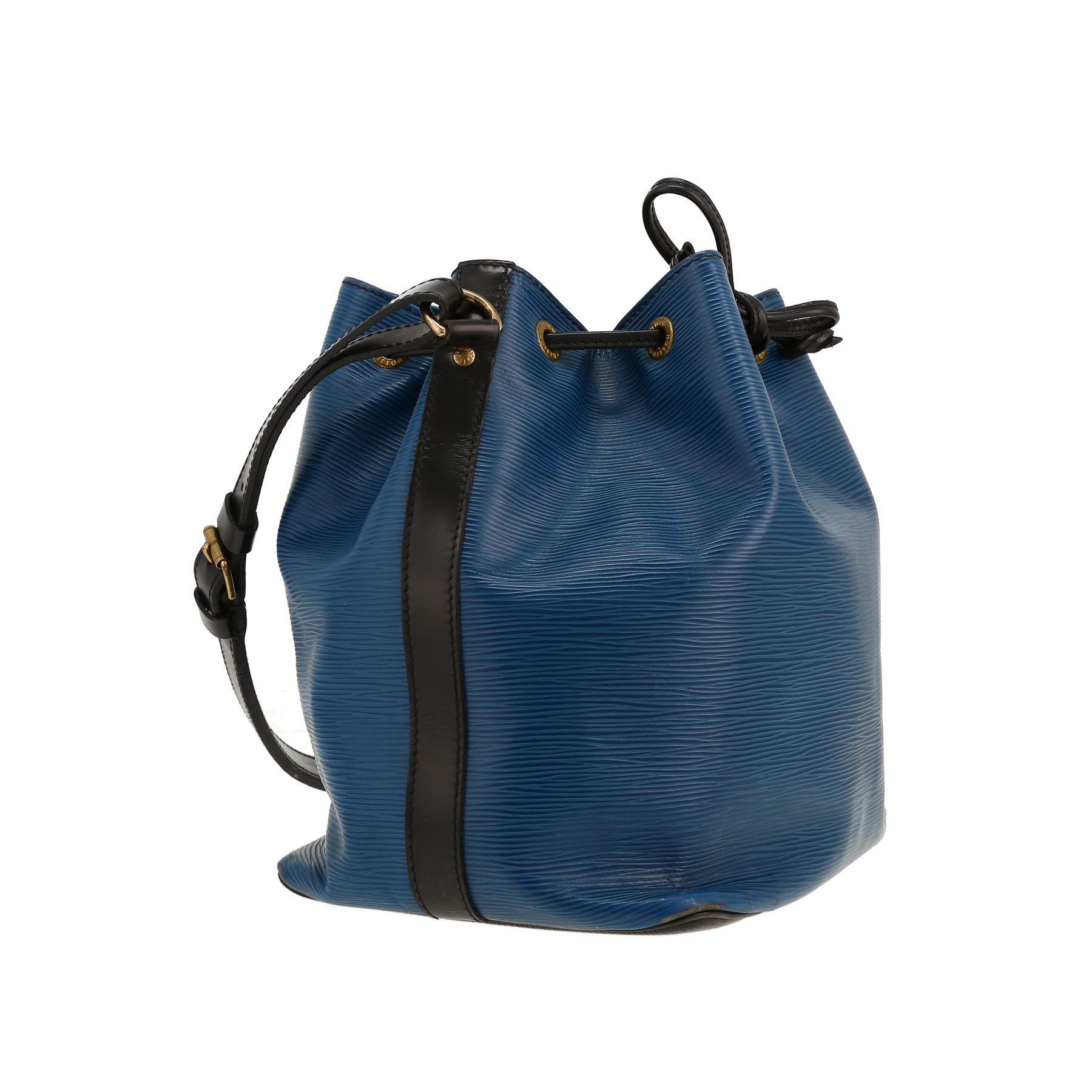 Louis Vuitton  Noé handbag  in blue epi leather  and black leather