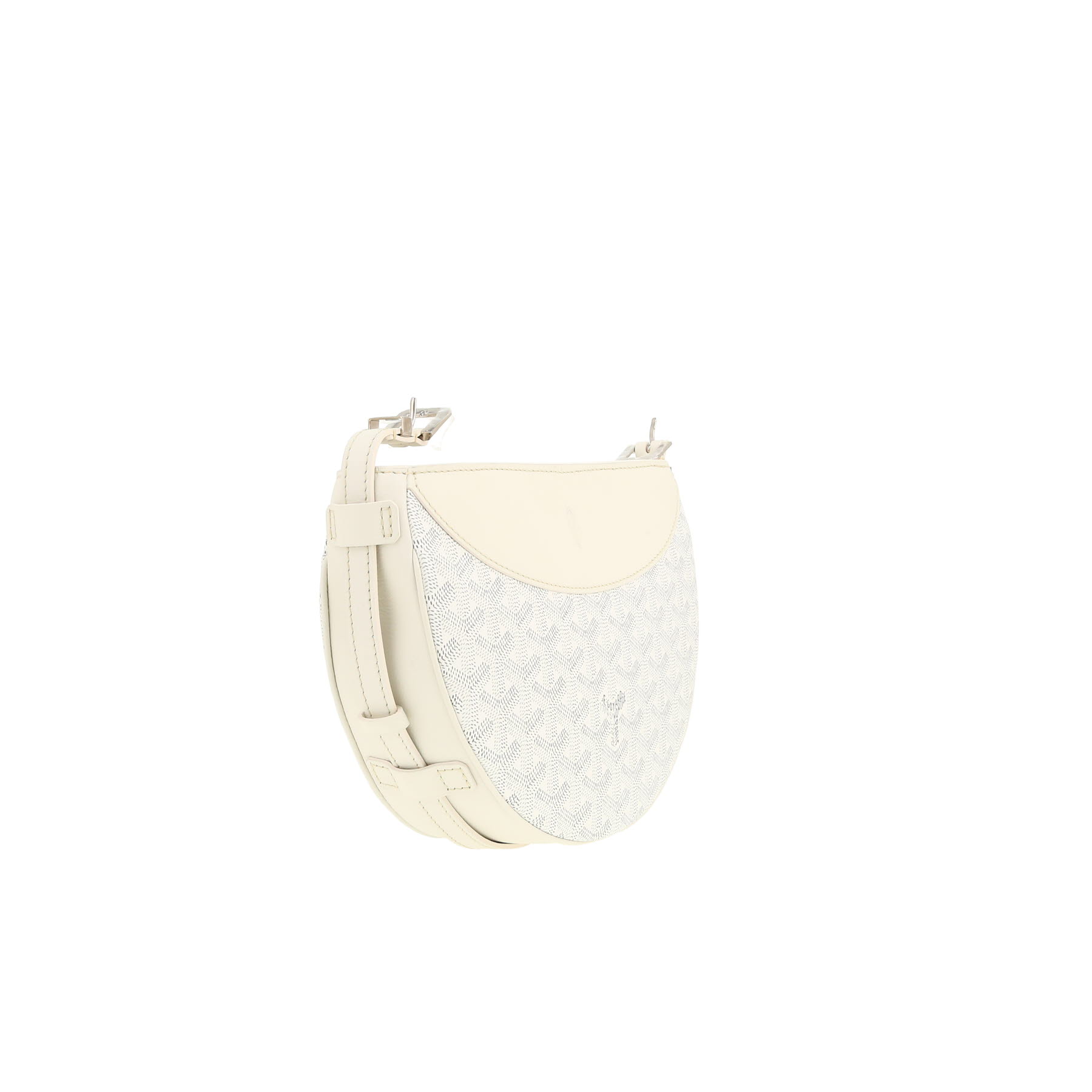 Goyard  Hirondelle shoulder bag  in white Goyard canvas  and white leather
