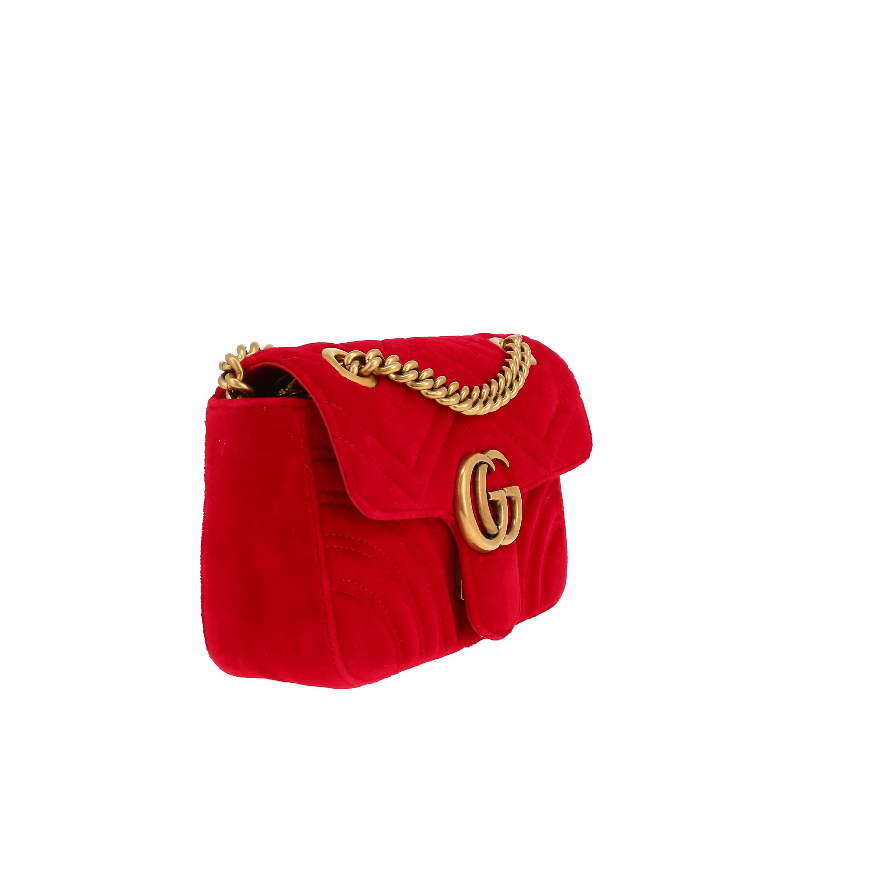 Gucci  GG Marmont shoulder bag  in red velvet