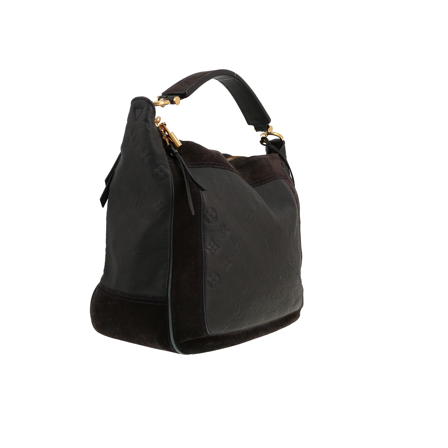 Louis Vuitton   handbag  in navy blue empreinte monogram leather  and black Veau velours