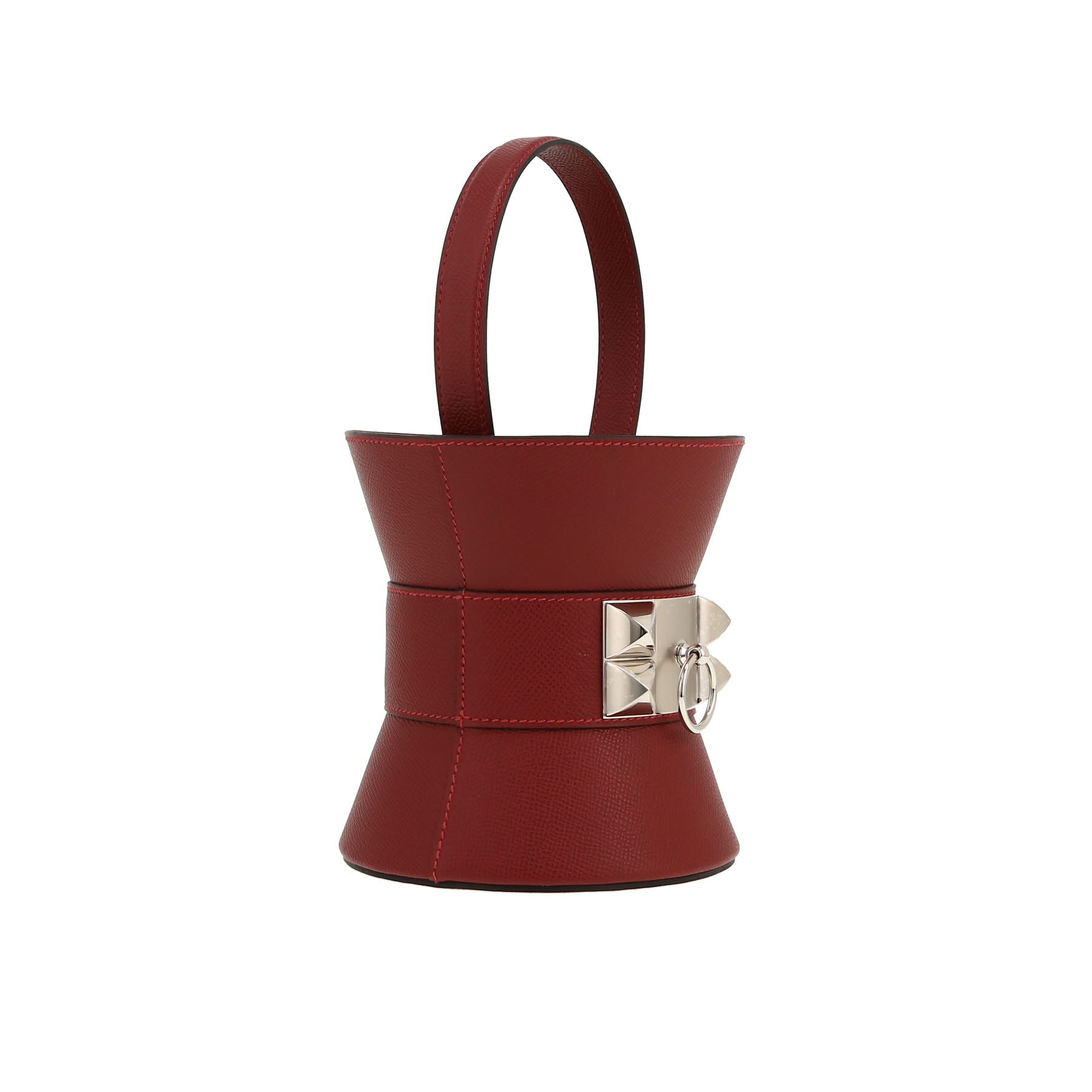 Bolso de mano Hermès  Médor en cuero epsom rojo H