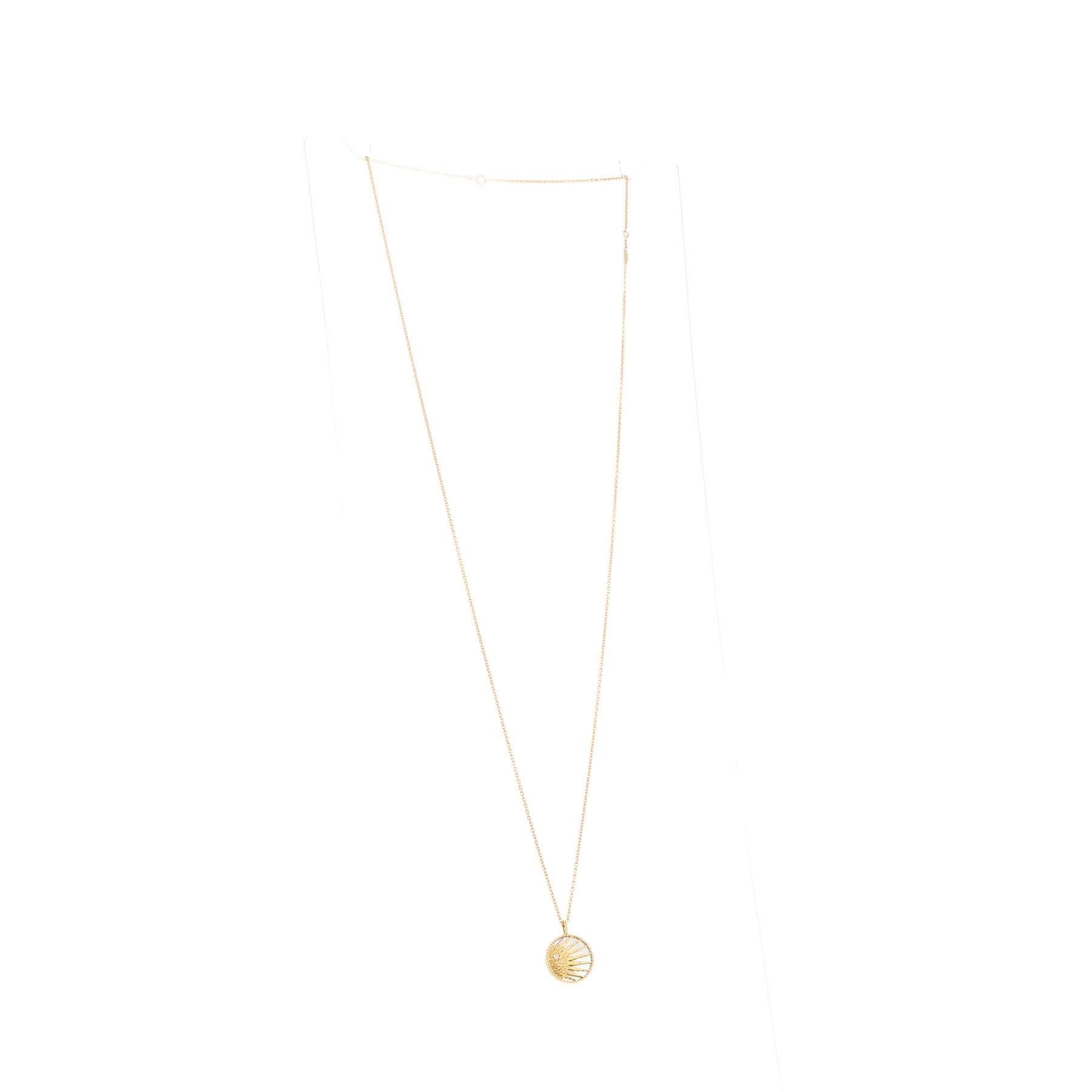 Dior Rose Céleste long necklace in yellow gold, mother of pearl and onyx