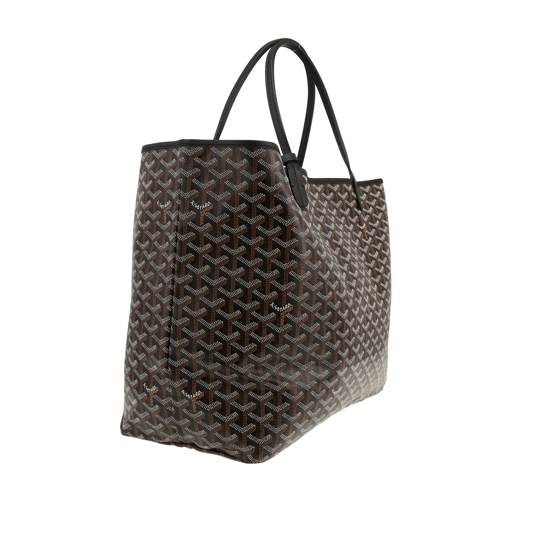 Goyard  Saint-Louis shopping bag  in black Goyard canvas  and black leather
