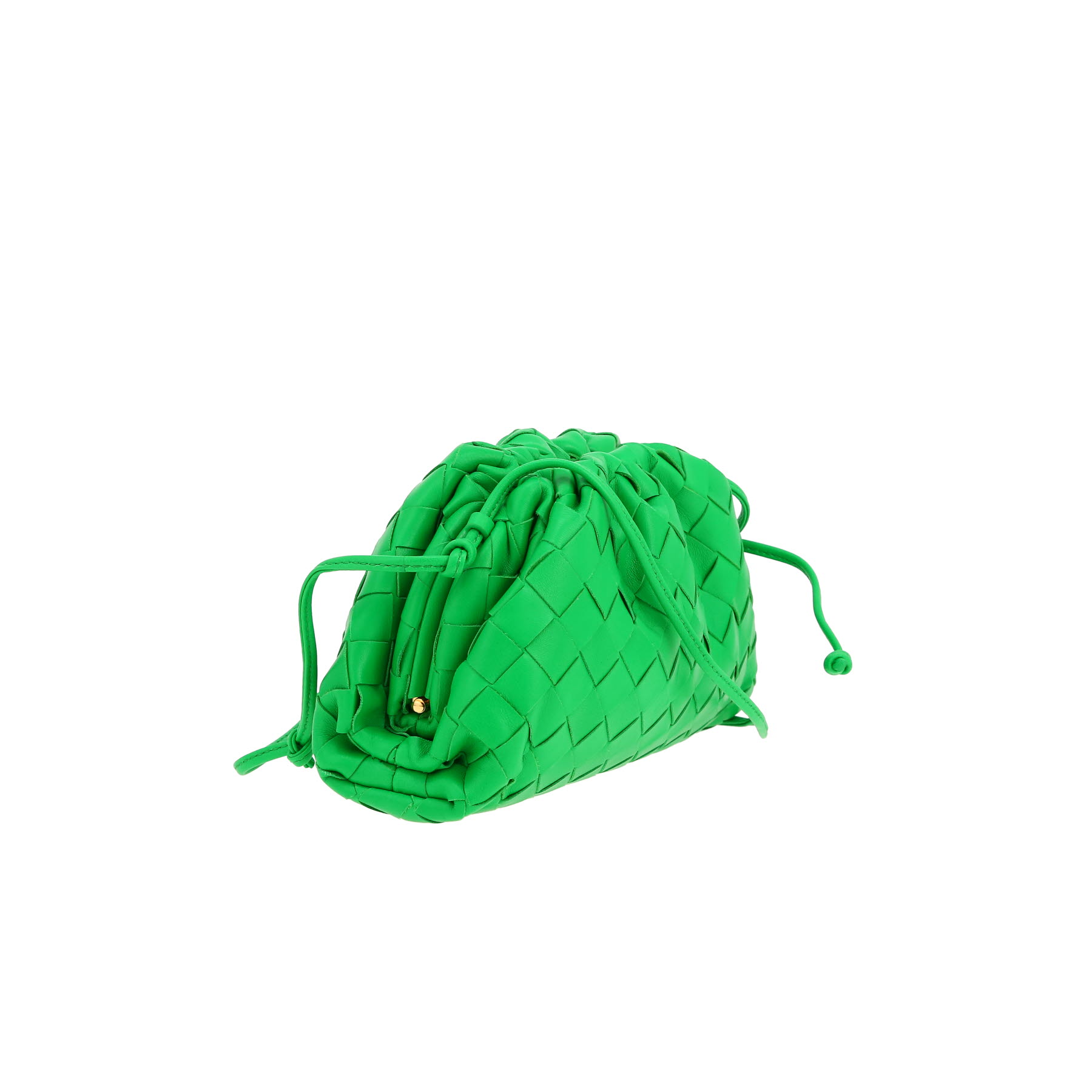 Bolso bandolera Bottega Veneta  Pouch mini  en cuero intrecciato verde