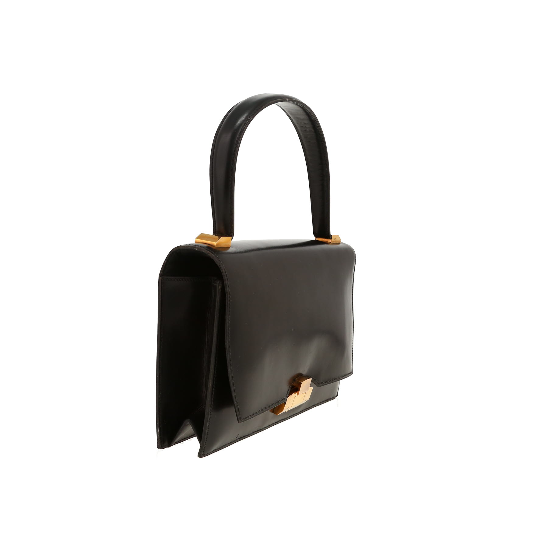 Hermès   handbag  in black box leather
