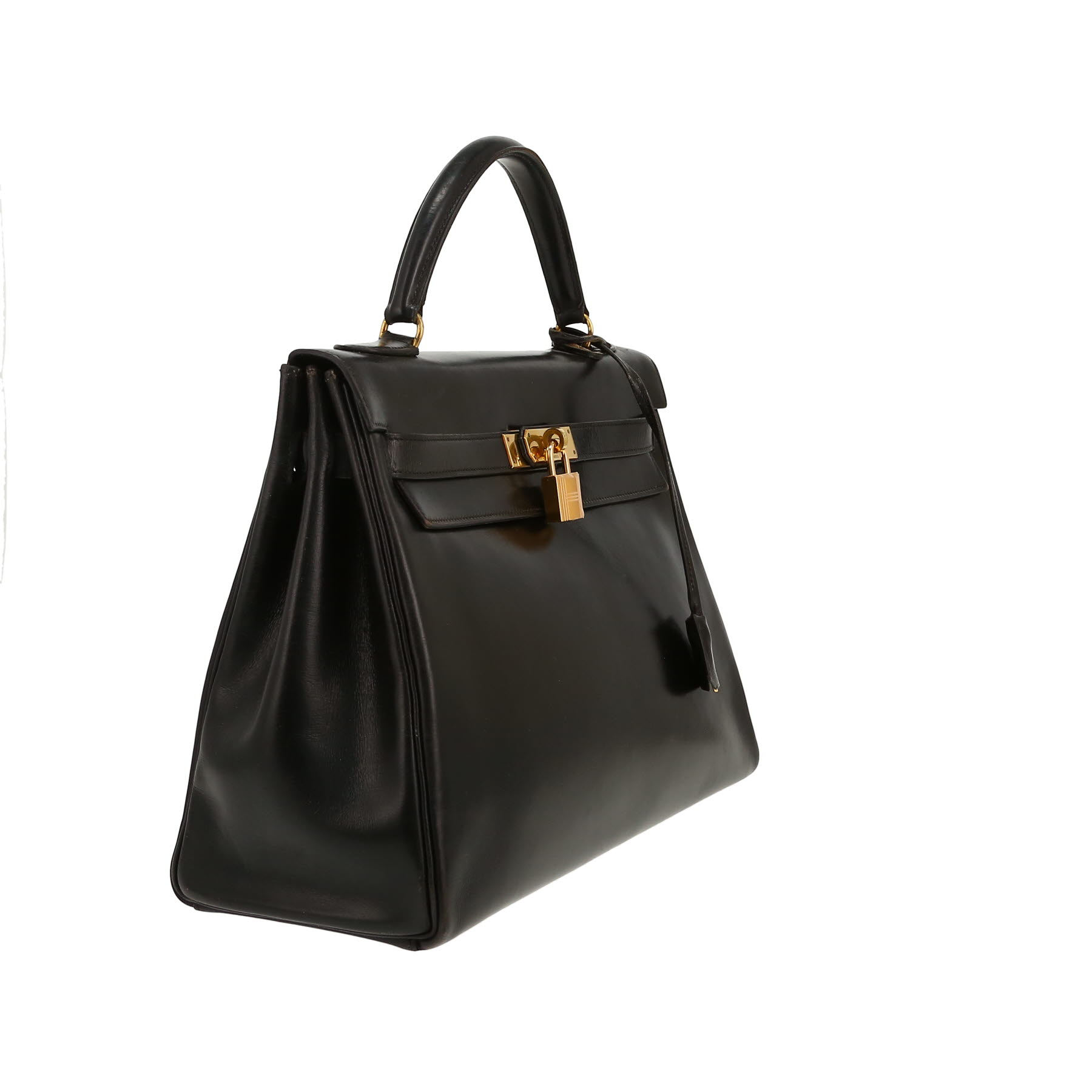 Hermès  Kelly 32 cm handbag  in black box leather