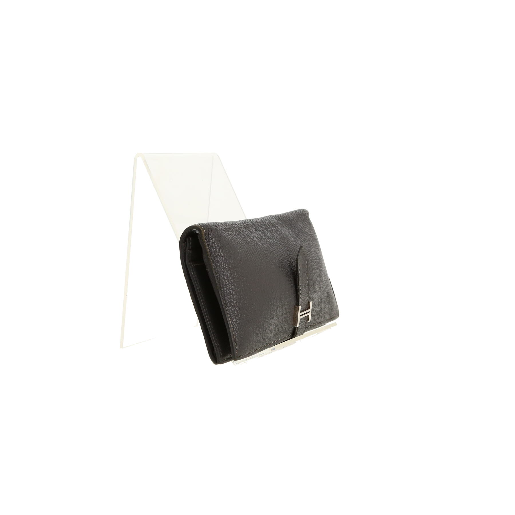 Hermès  Bearn wallet  in grey Mysore leather