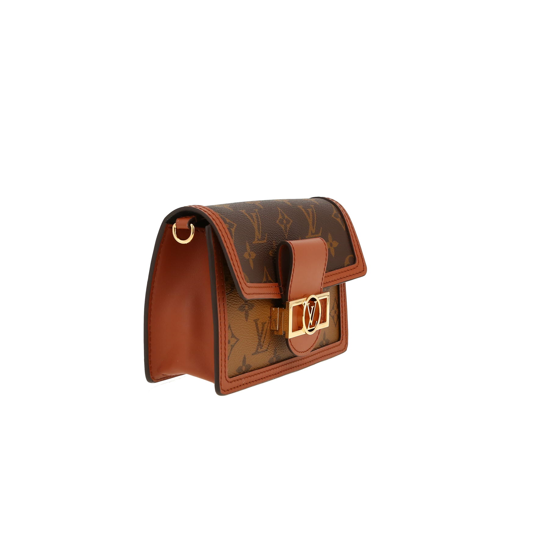 Sac bandoulière Louis Vuitton  Dauphine en toile monogram et toile monogram Reverso marron