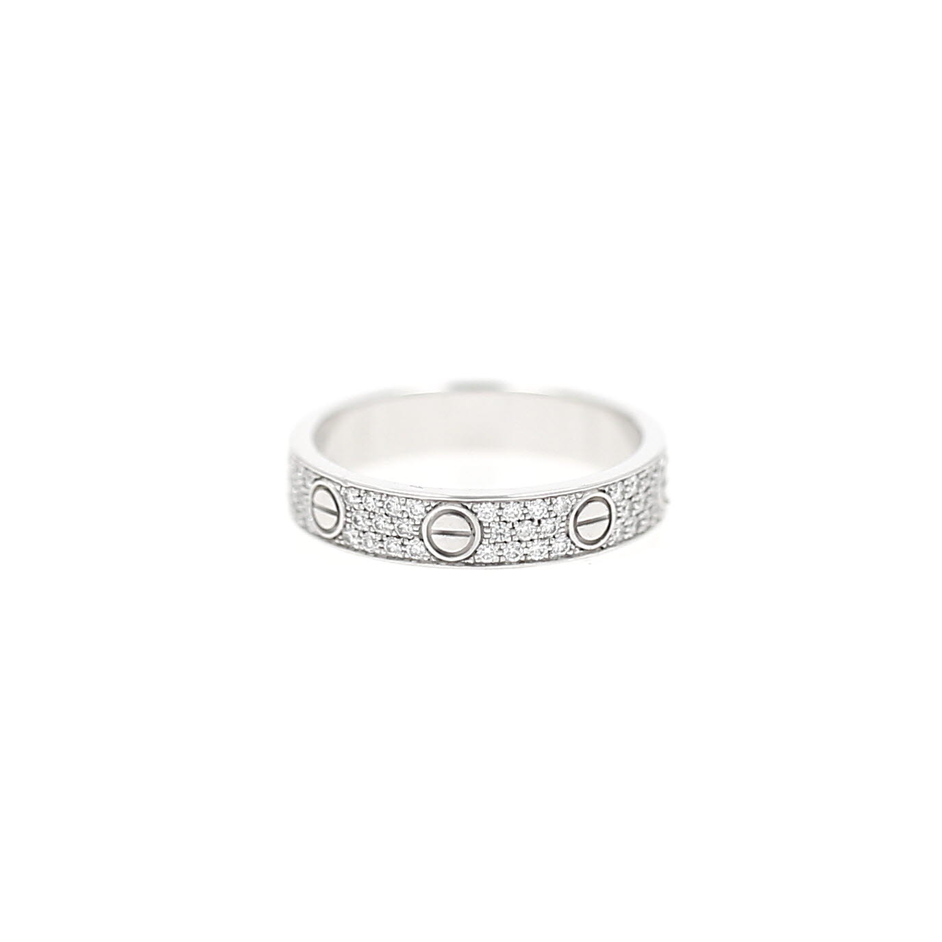 Cartier Love pavé small model ring in white gold and diamonds